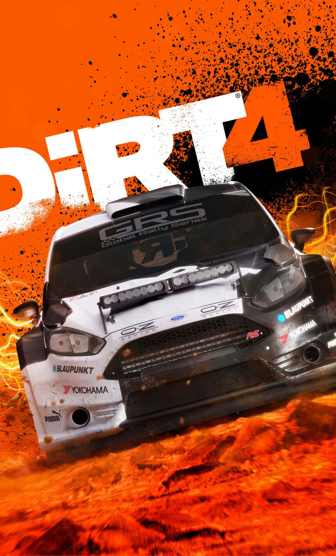Dirt 4 - A Car Driving Through An Orange Background