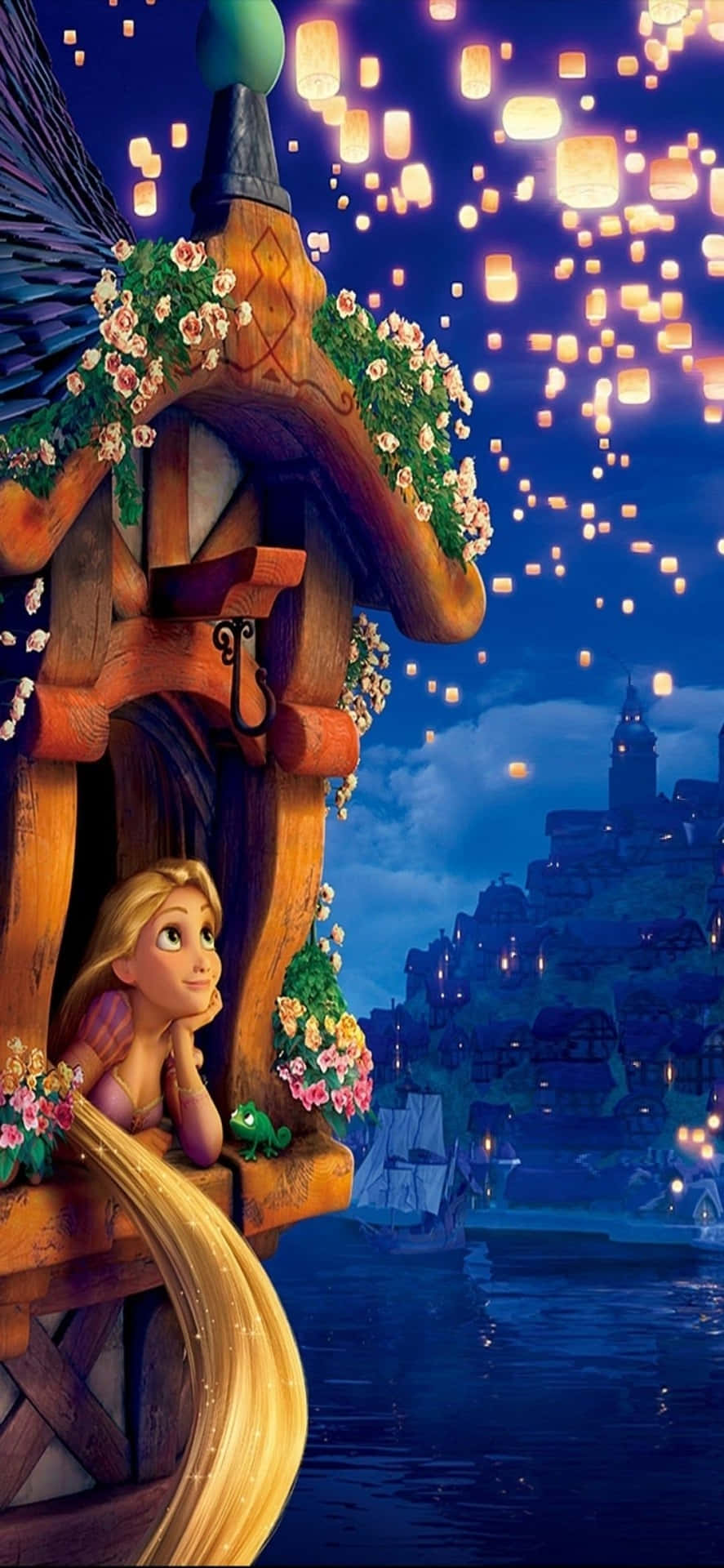 Fondode Pantalla De Disney Para Iphone X De Enredados Con Rapunzel.