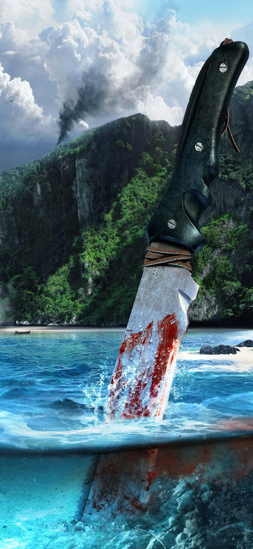 iPhone X Far Cry 3 Bloody Knife Background