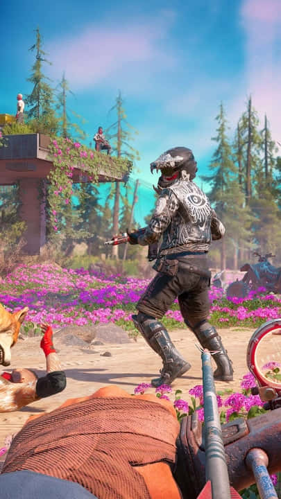 "Unleash your inner warrior with the new Far Cry New Dawn game, now available for Iphone X"