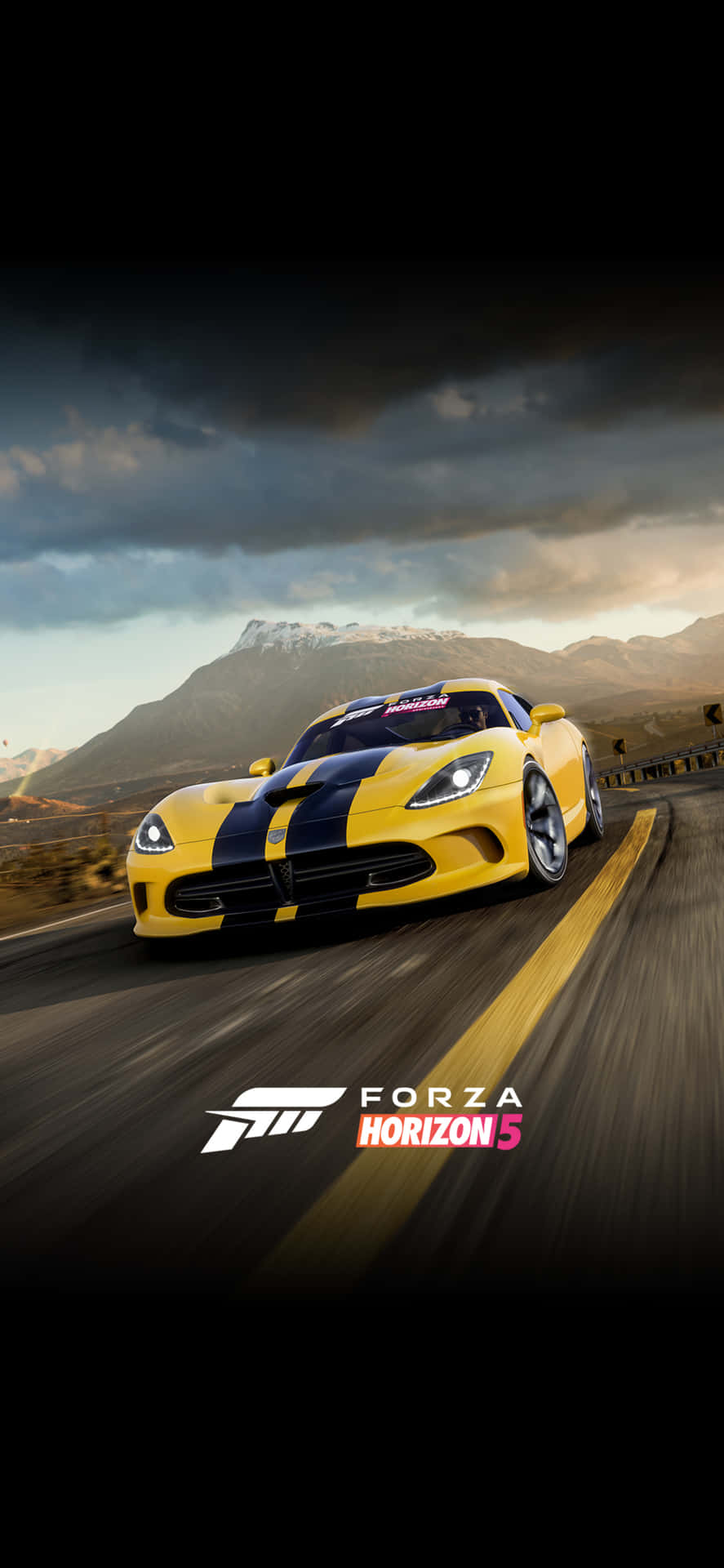 Yellow Dodge Viper iPhone X Forza Motorsport 7 Background