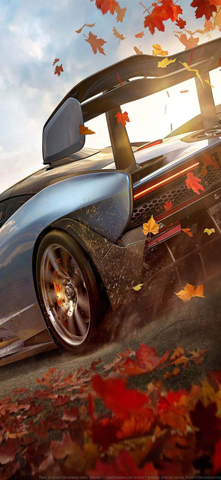Gråferrari Iphone X Forza Motorsport 7 Bakgrundsbild.