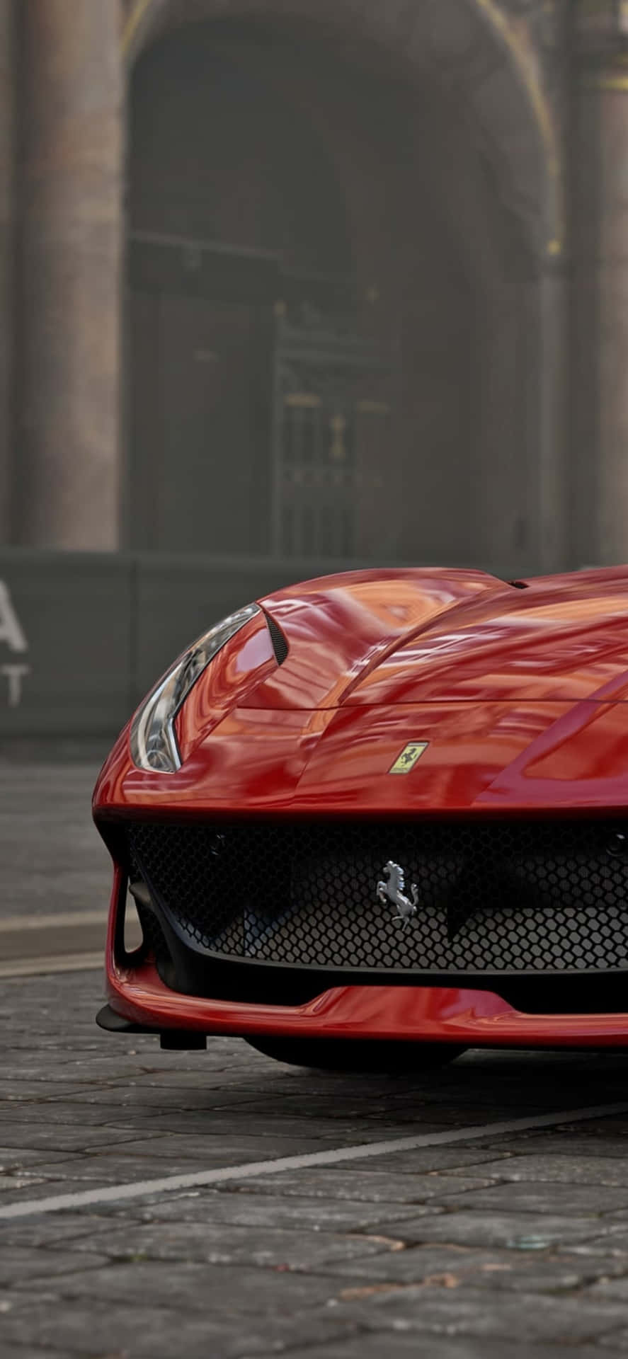 Red Ferrari iPhone X Forza Motorsport 7 Background