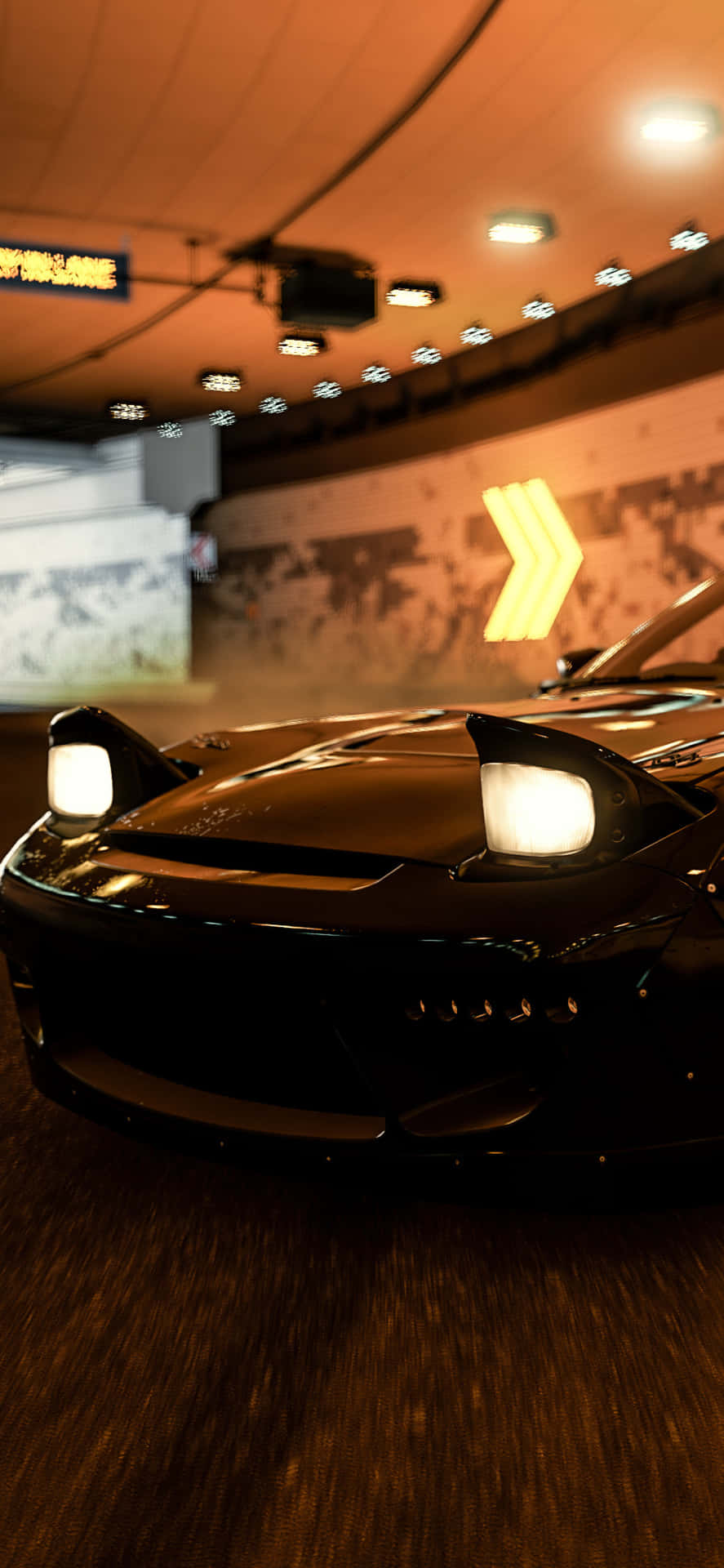 Svartmercedes Iphone X Forza Motorsport 7 Bakgrundsbild