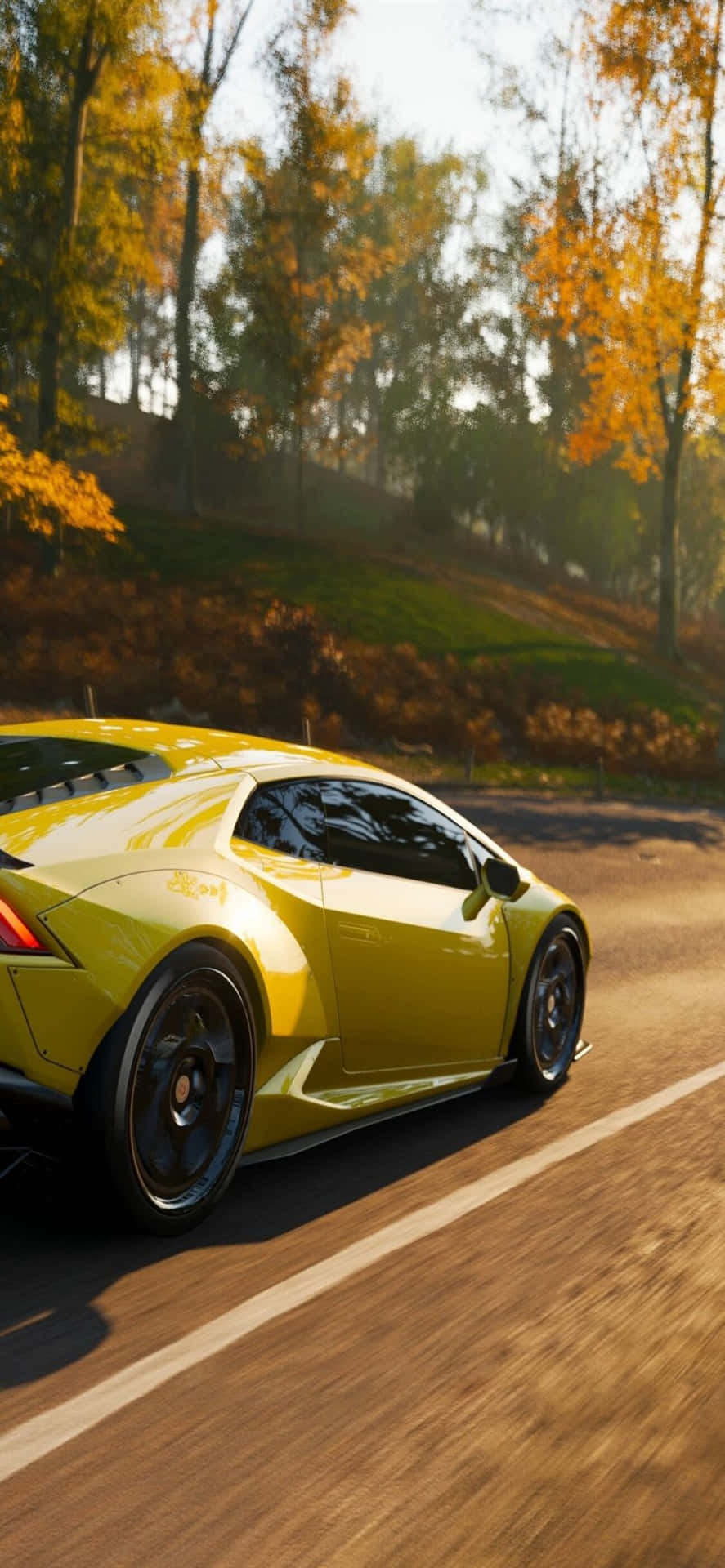 Planode Fundo Do Forza Motorsport 7 Com Um Lamborghini Huracan Dourado No Iphone X.