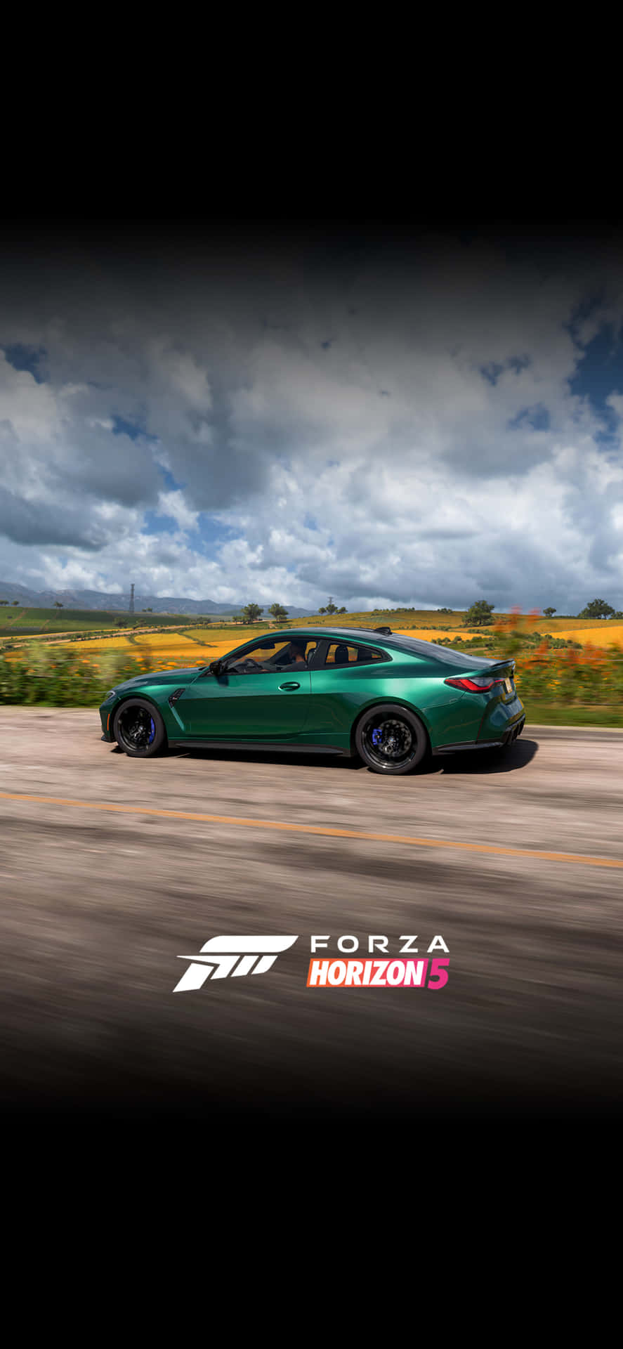 Grönbmw M4 Iphone X Forza Motorsport 7 Bakgrundsbild.