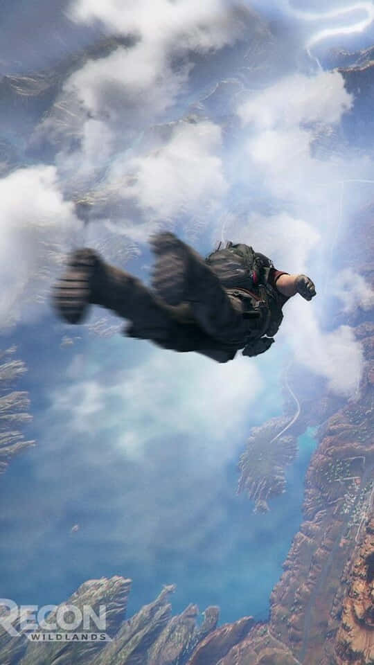 Parachutering Nomad iPhone X Ghost Recon Wildlands Baggrund Charakter Hud.