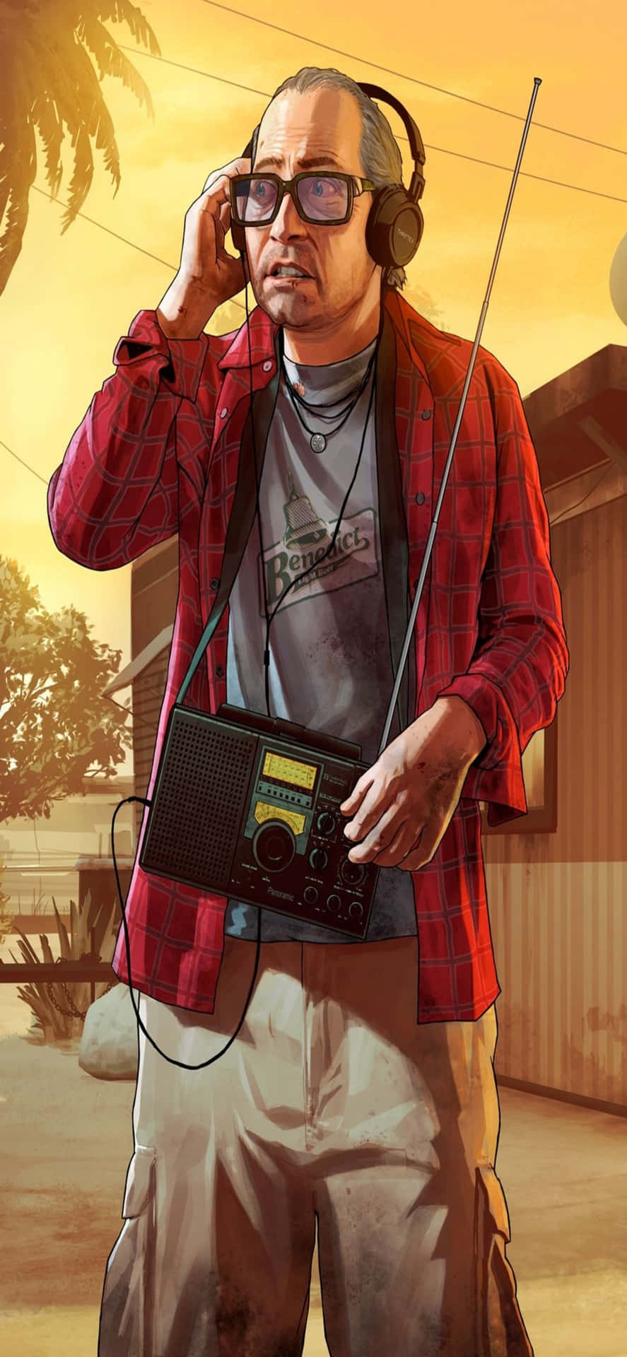 Sfondoiphone X Di Grand Theft Auto V & Ron Jakowski.