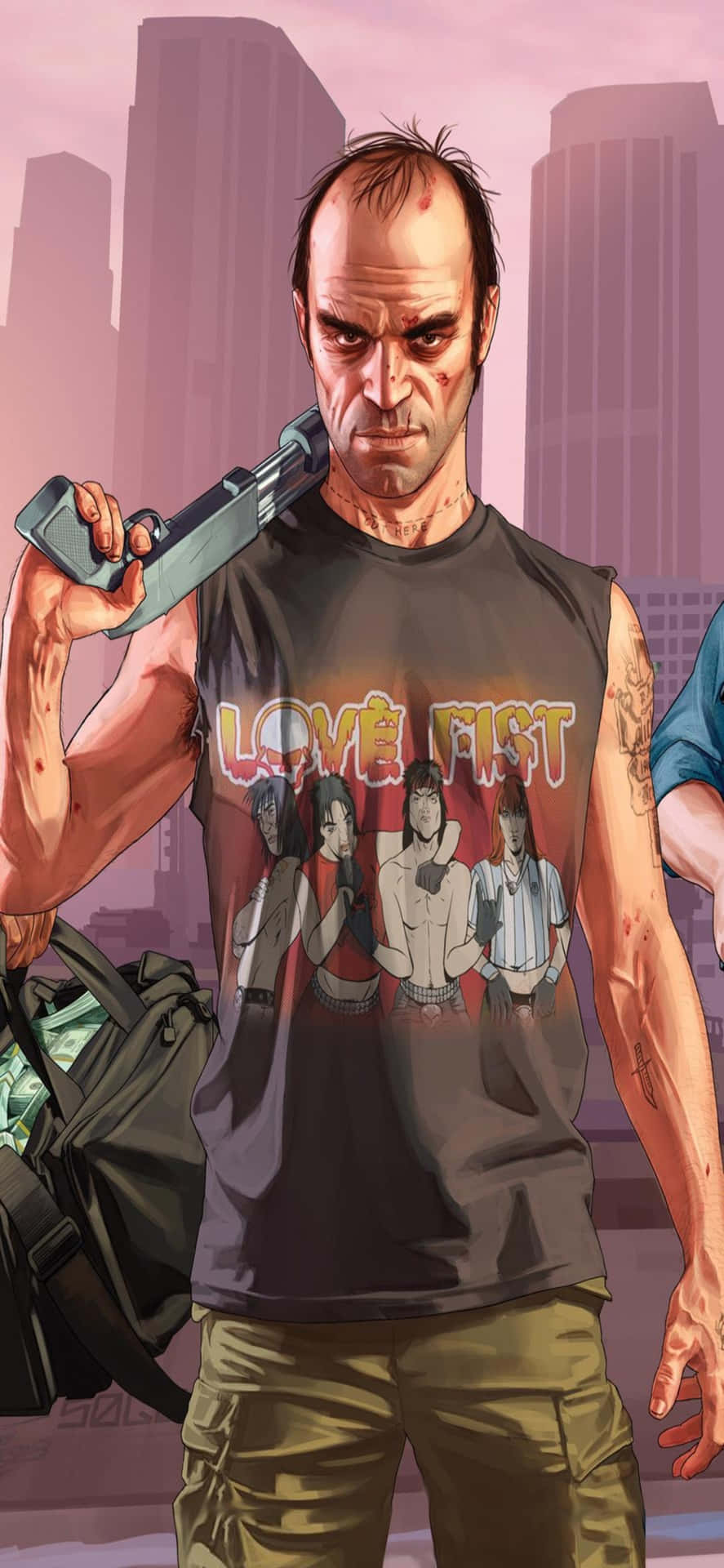 Iphone X Grand Theft Auto V Background Trevor&Gun