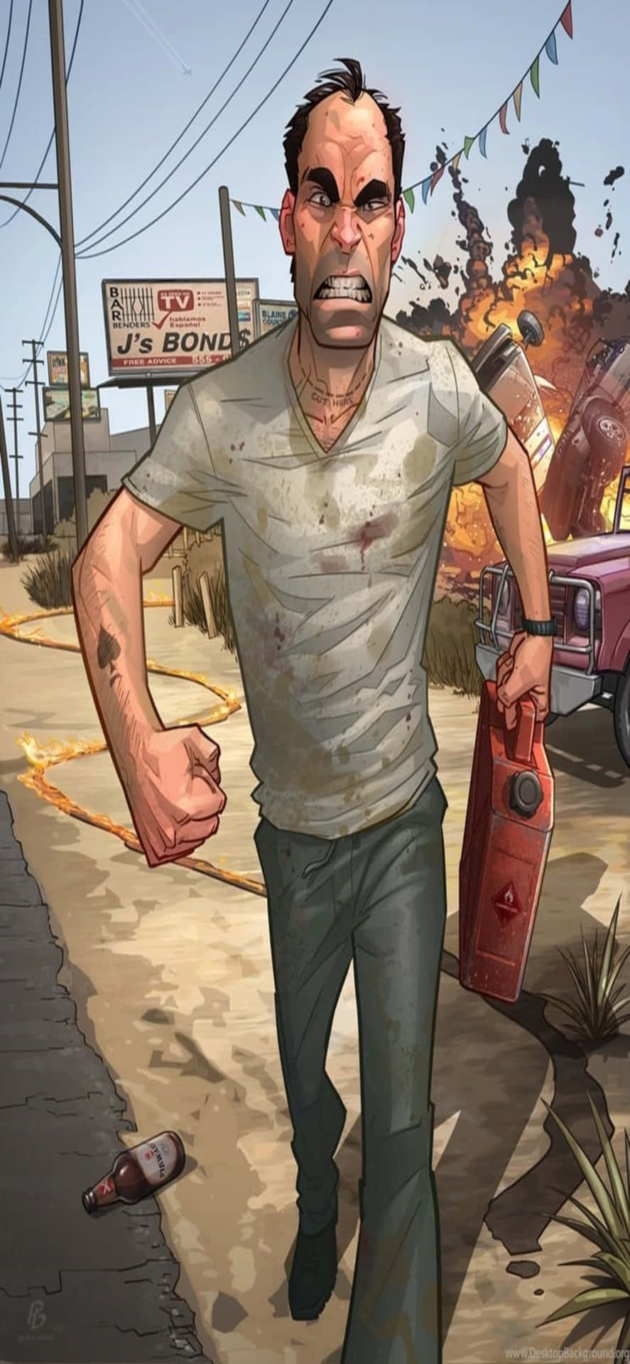 Iphone X Grand Theft Auto V Background Angry Trevor