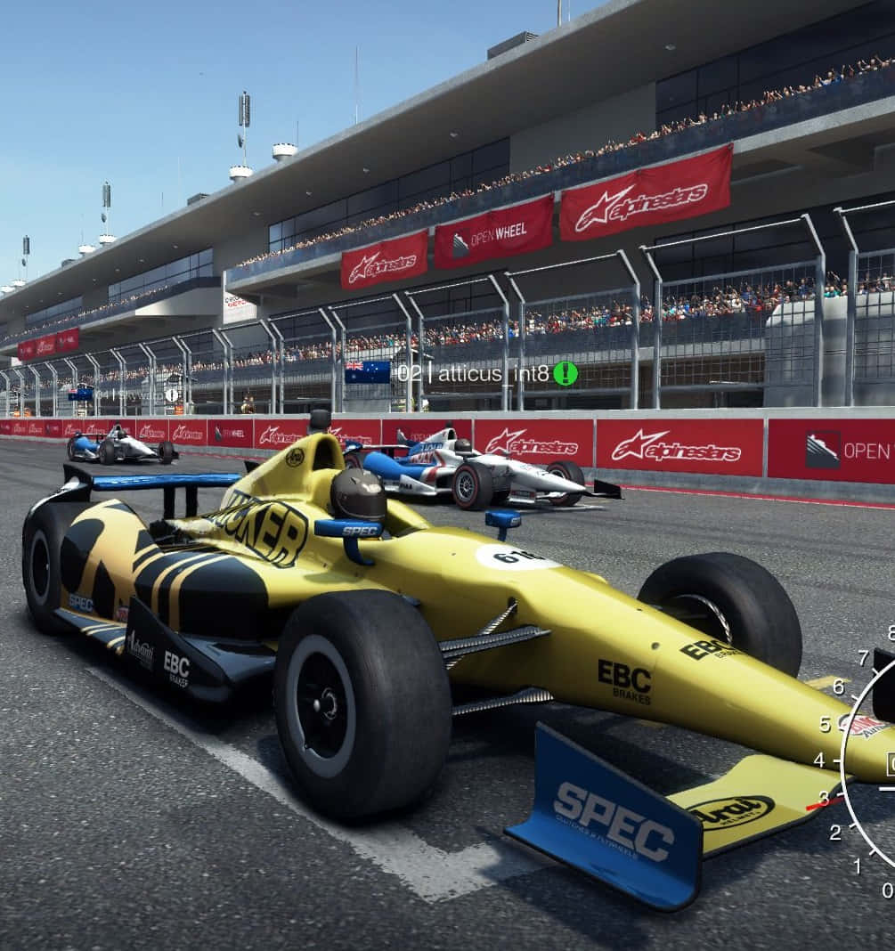 Iphonex Bildschirmhintergrund Mit Grid Autosport Und Formelrennwagen