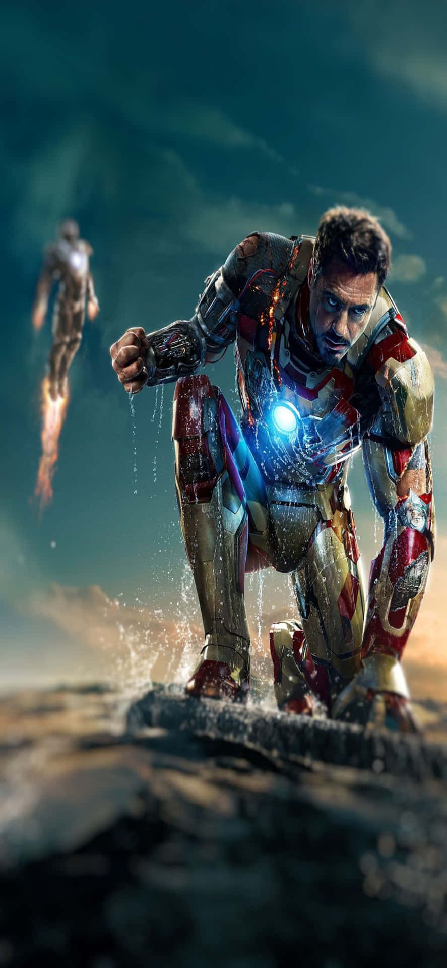 Iphonex Iron Man Bakgrund Tony Stark Utan Hjälm.