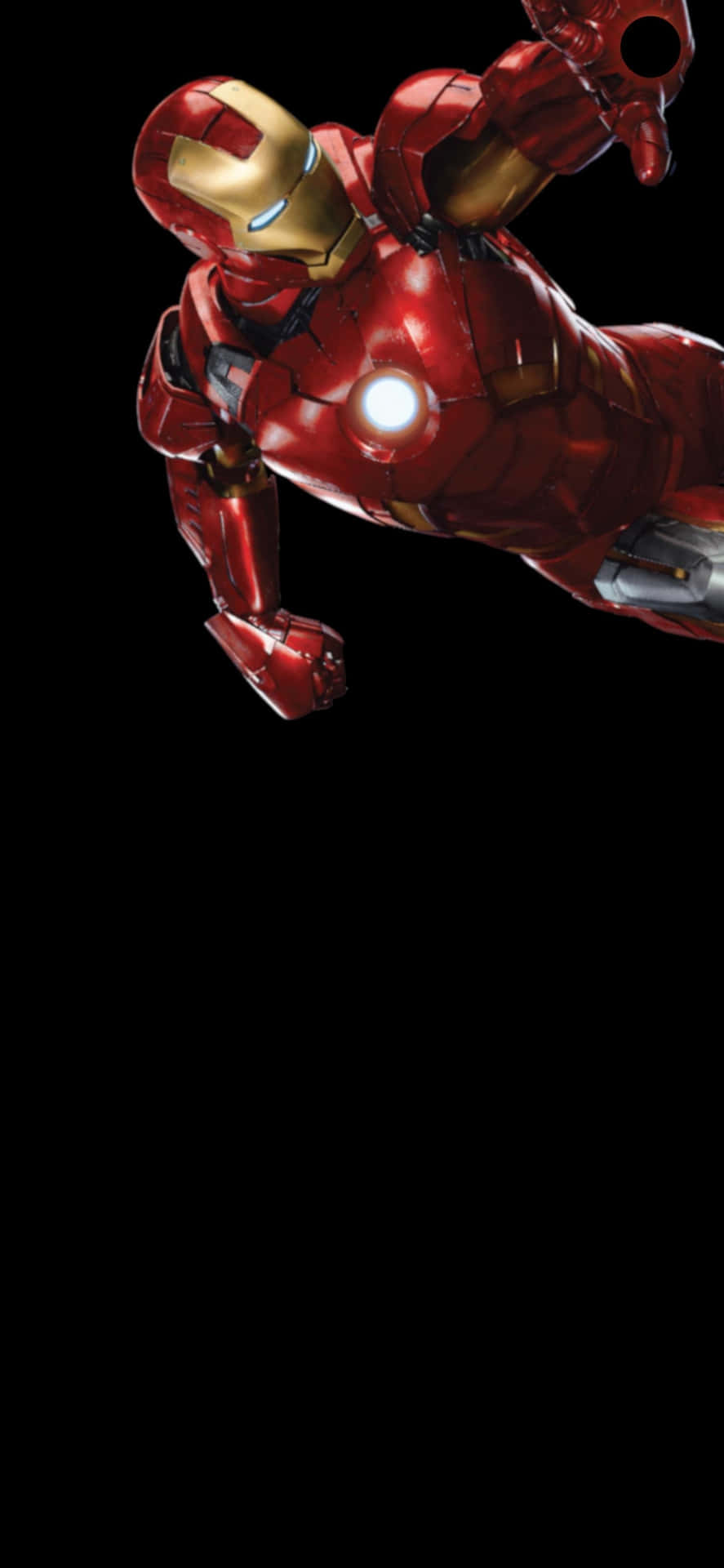 Iphonex Iron Man Bakgrund Med Svart Bakgrund Och Flygande Figurer.
