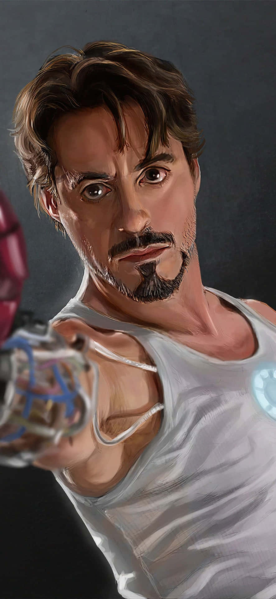Iphonex Bakgrundsbild Med Iron Man - Tony Stark Utan Sin Dräkt.