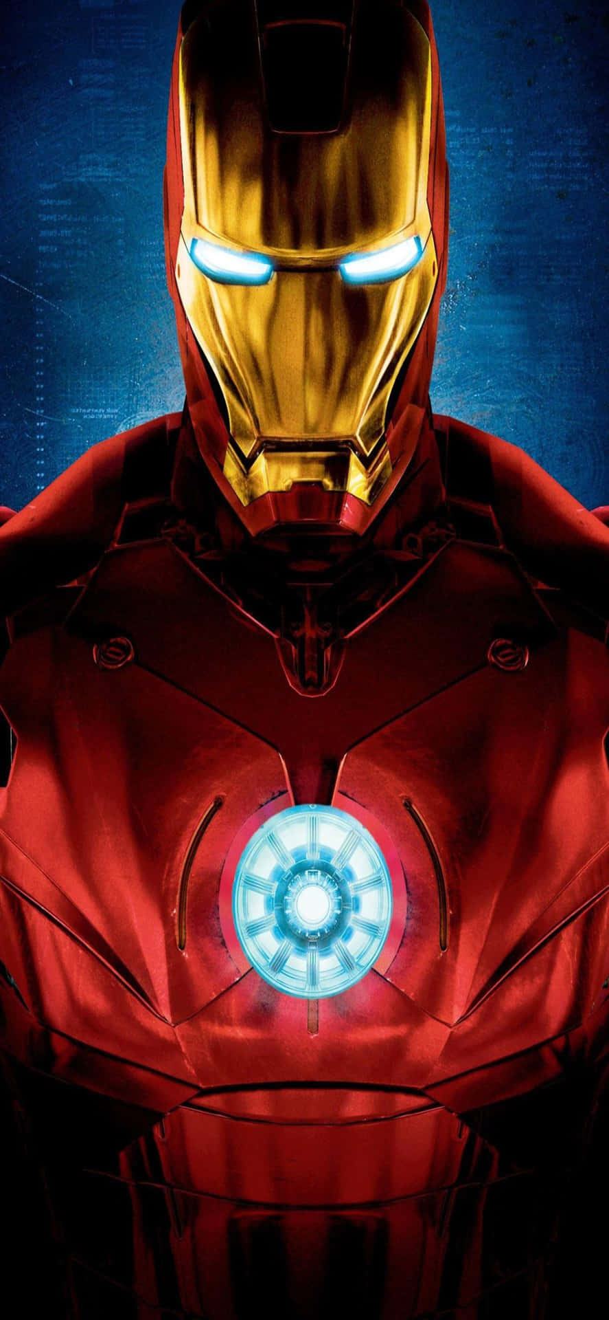 Iphonex Bakgrundsbild Med Skinande Iron Man-dräkt.