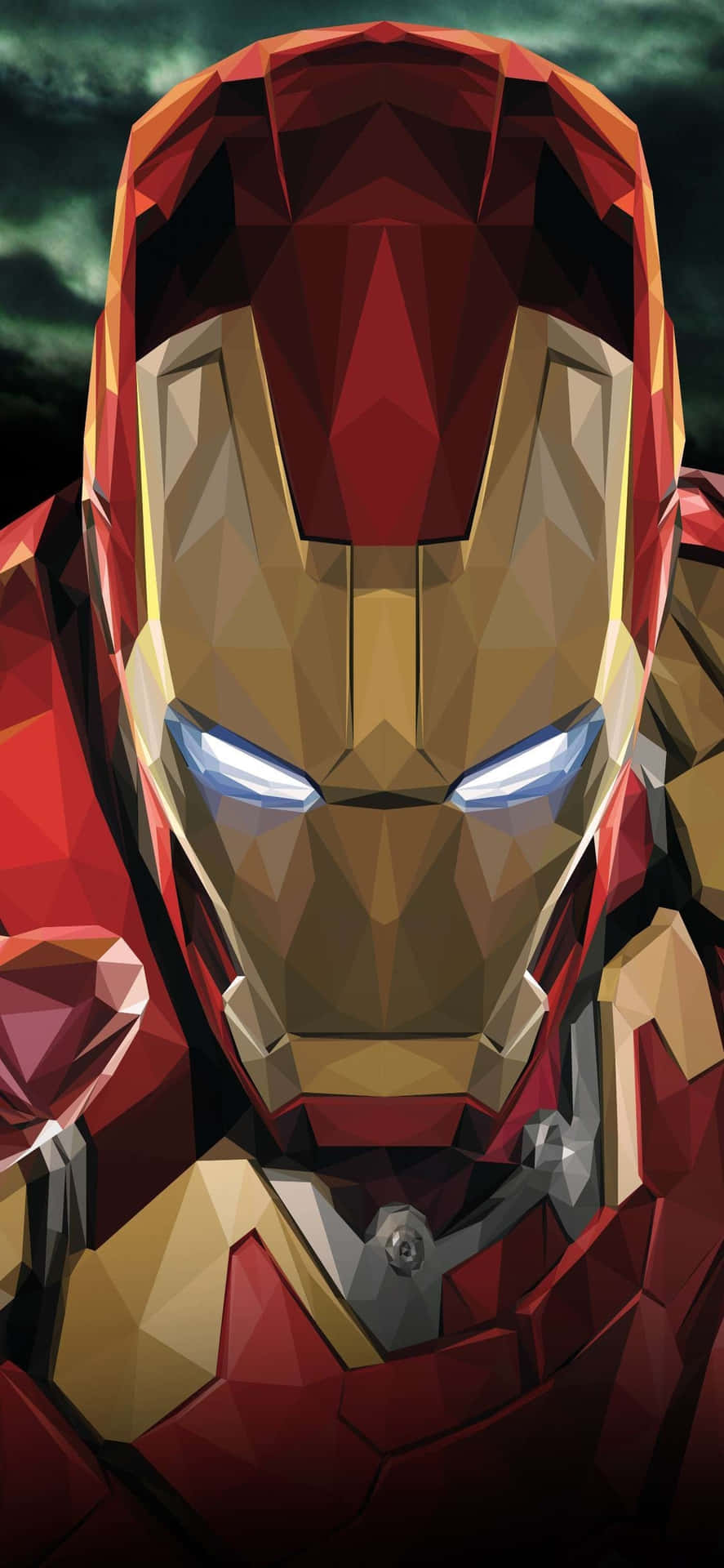 Baggrund Sharp og skinnende design til Iphone X Iron Man