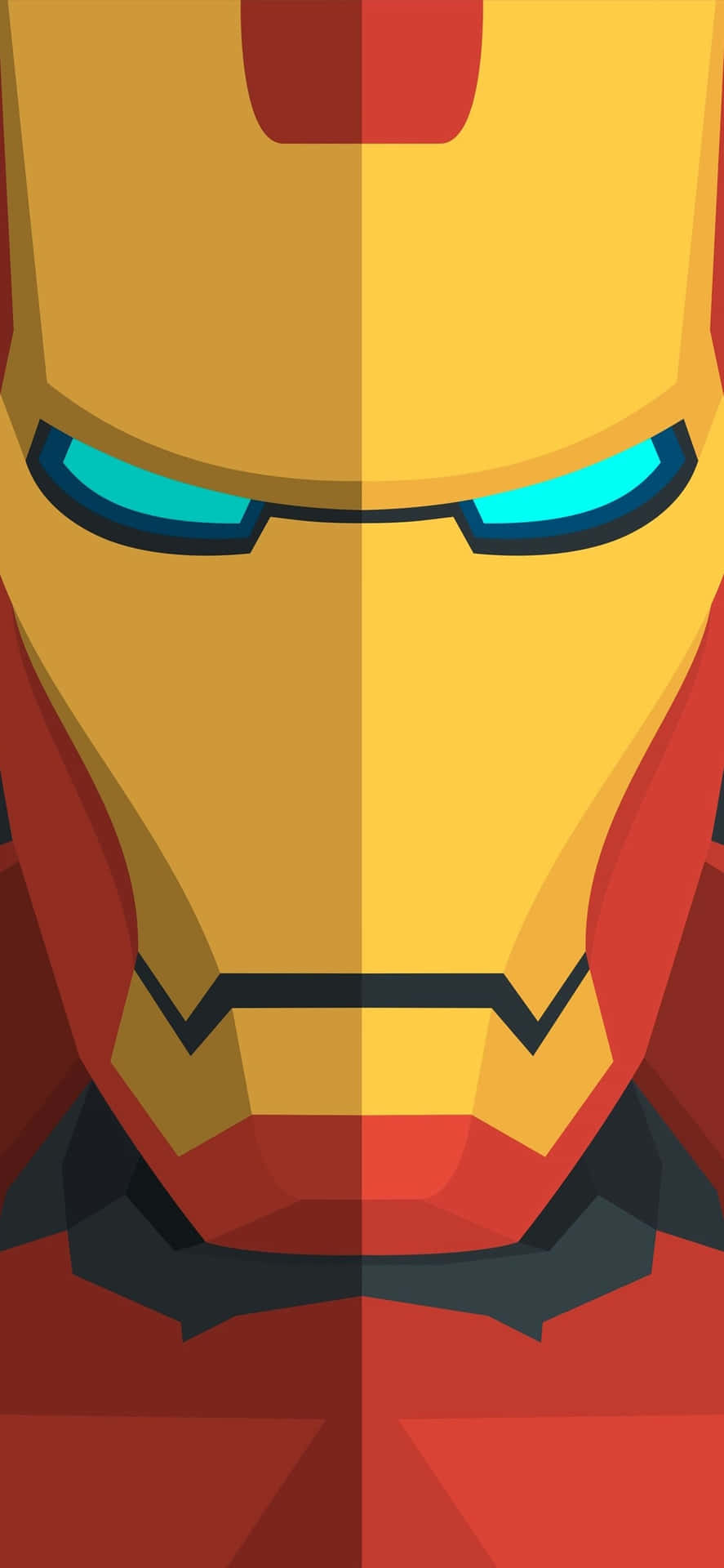 Iphonex Iron Man Hintergrund Mit Schattigem Halben Helm.
