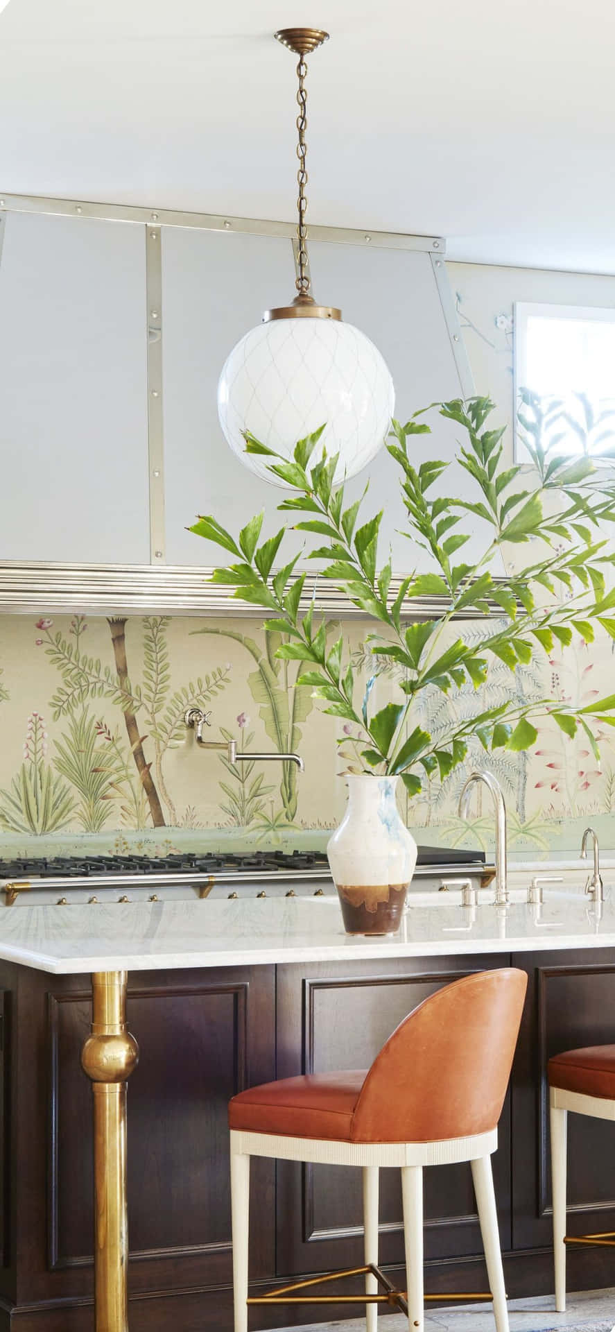 Plant In Vase Iphone X Kitchen Background