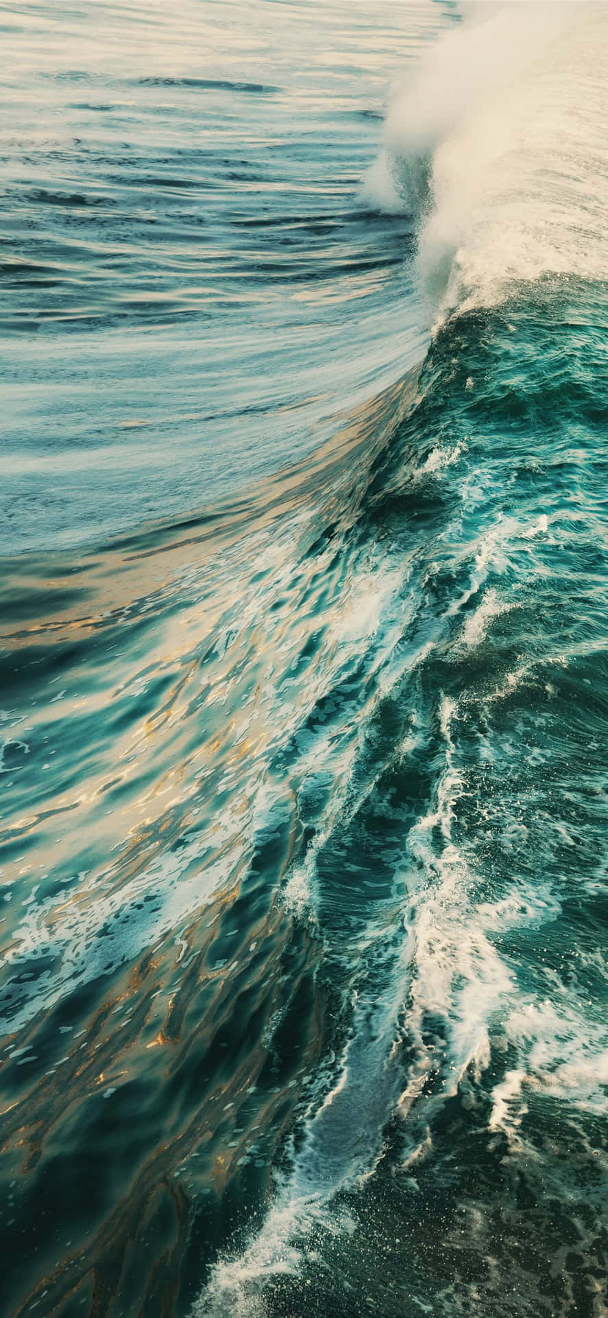 Baggrund for Iphone X Malibu Blå Ocean Wave