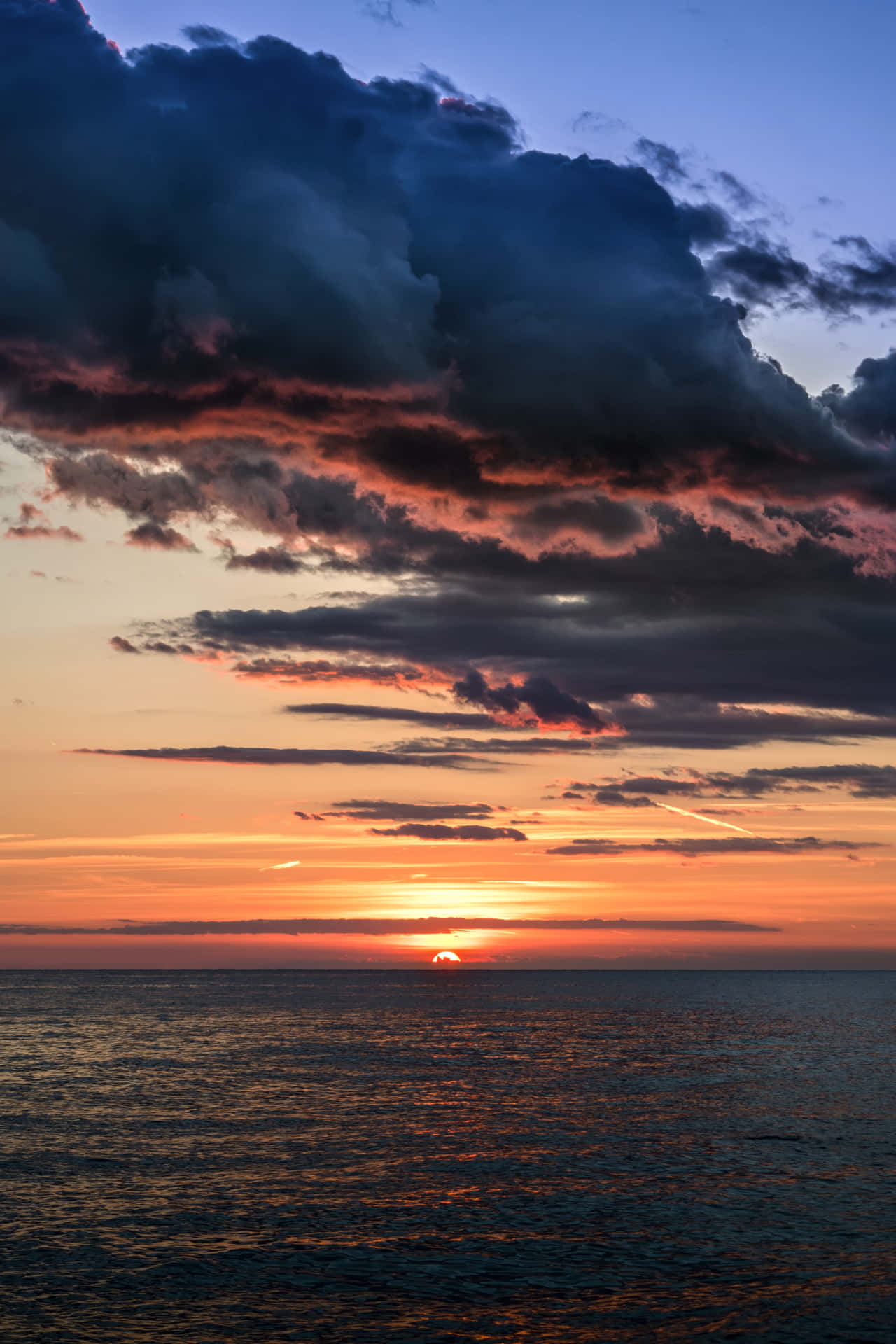 Iphone X Malibu Baggrund Solnedgang ved Havet