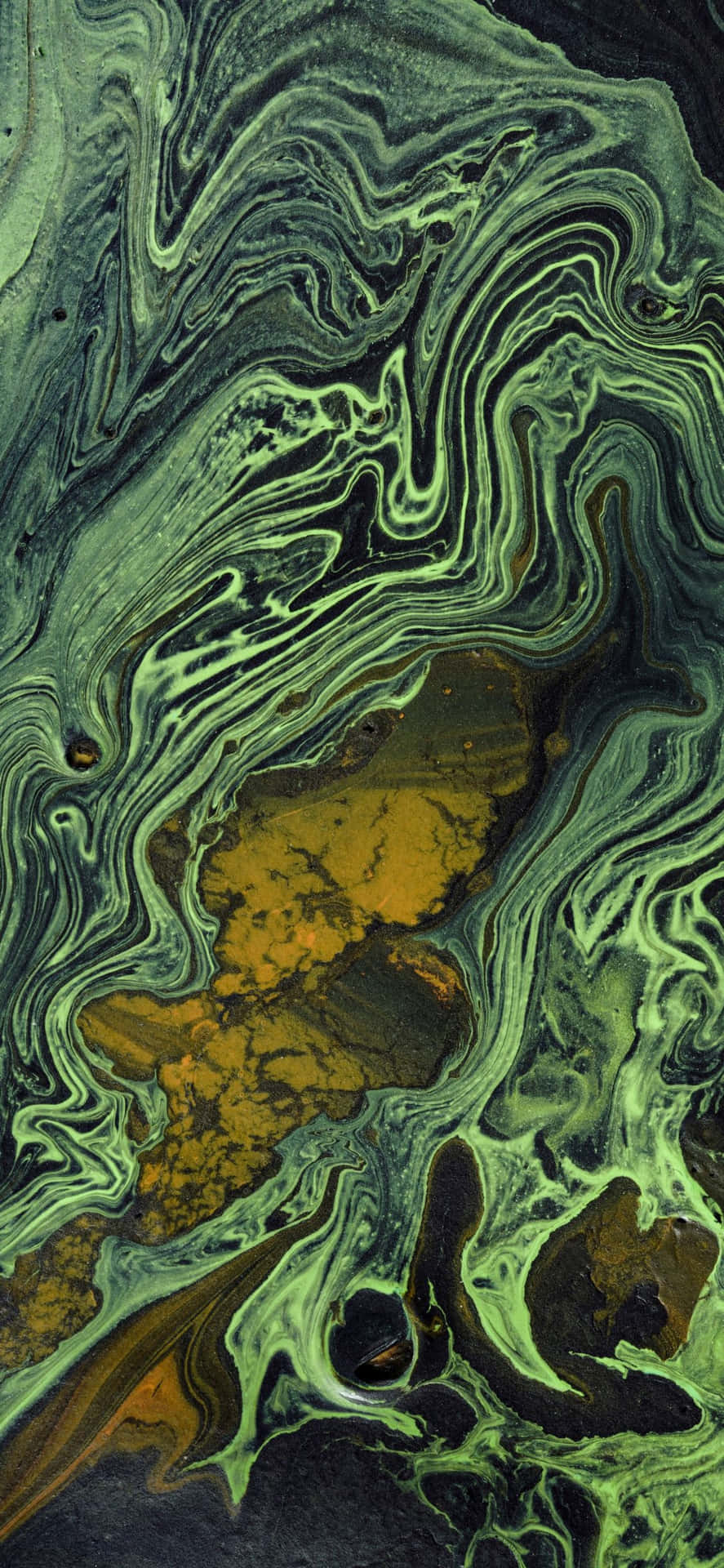 Marmormos Grøn iPhone X Baggrund