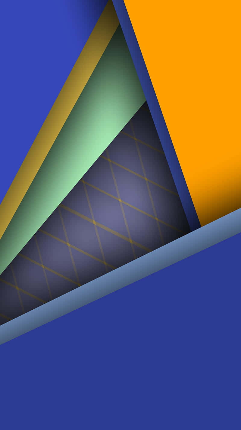 Iphone X Material Background Orange Blue Green Background