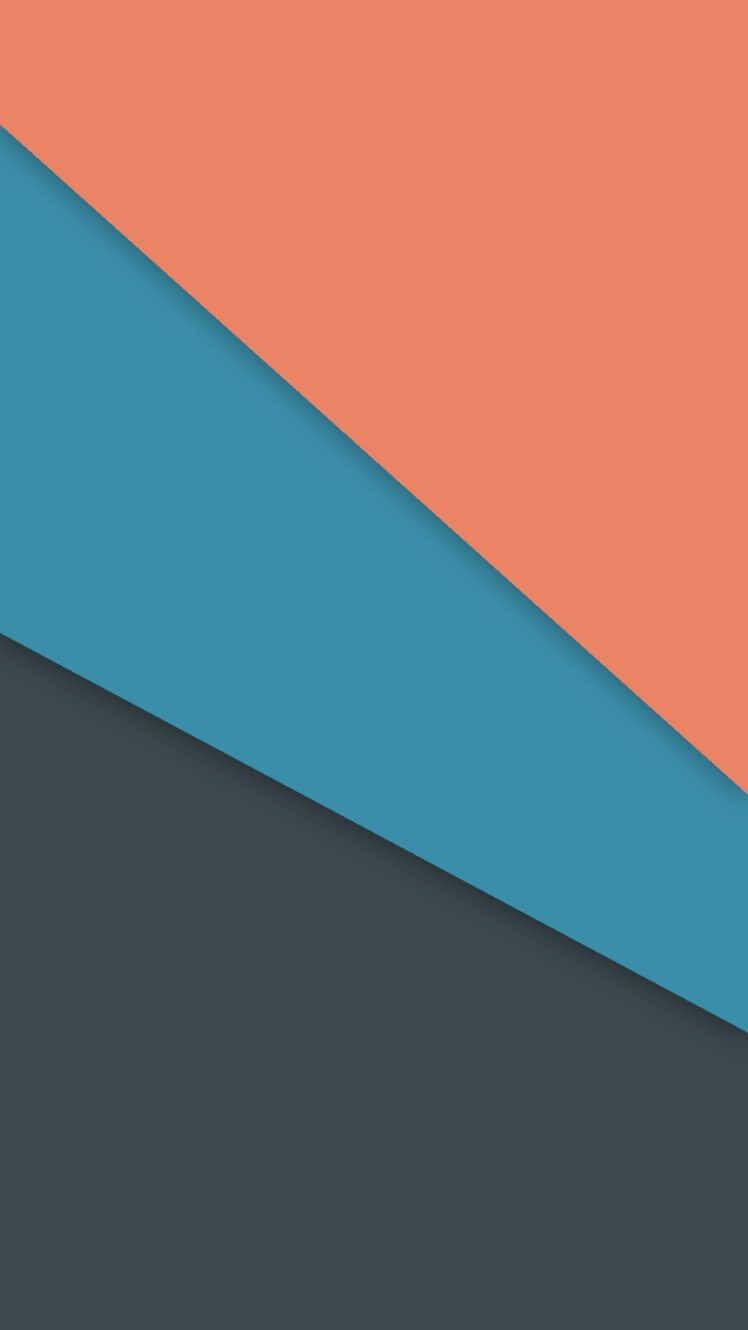 Iphone X Material Background Sky Blue Orange Background