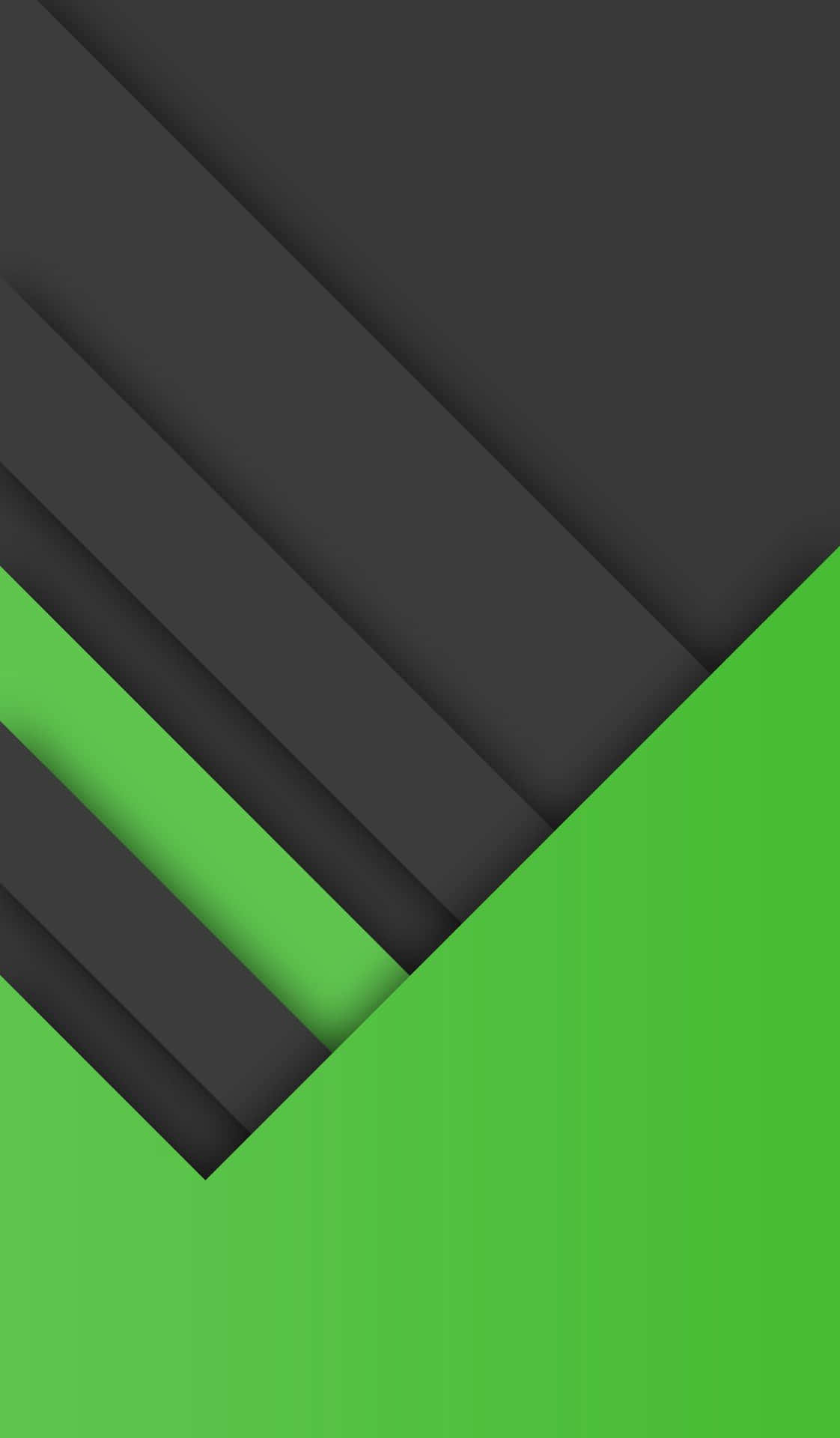 Iphone X Material Background Black Green Shapes Background