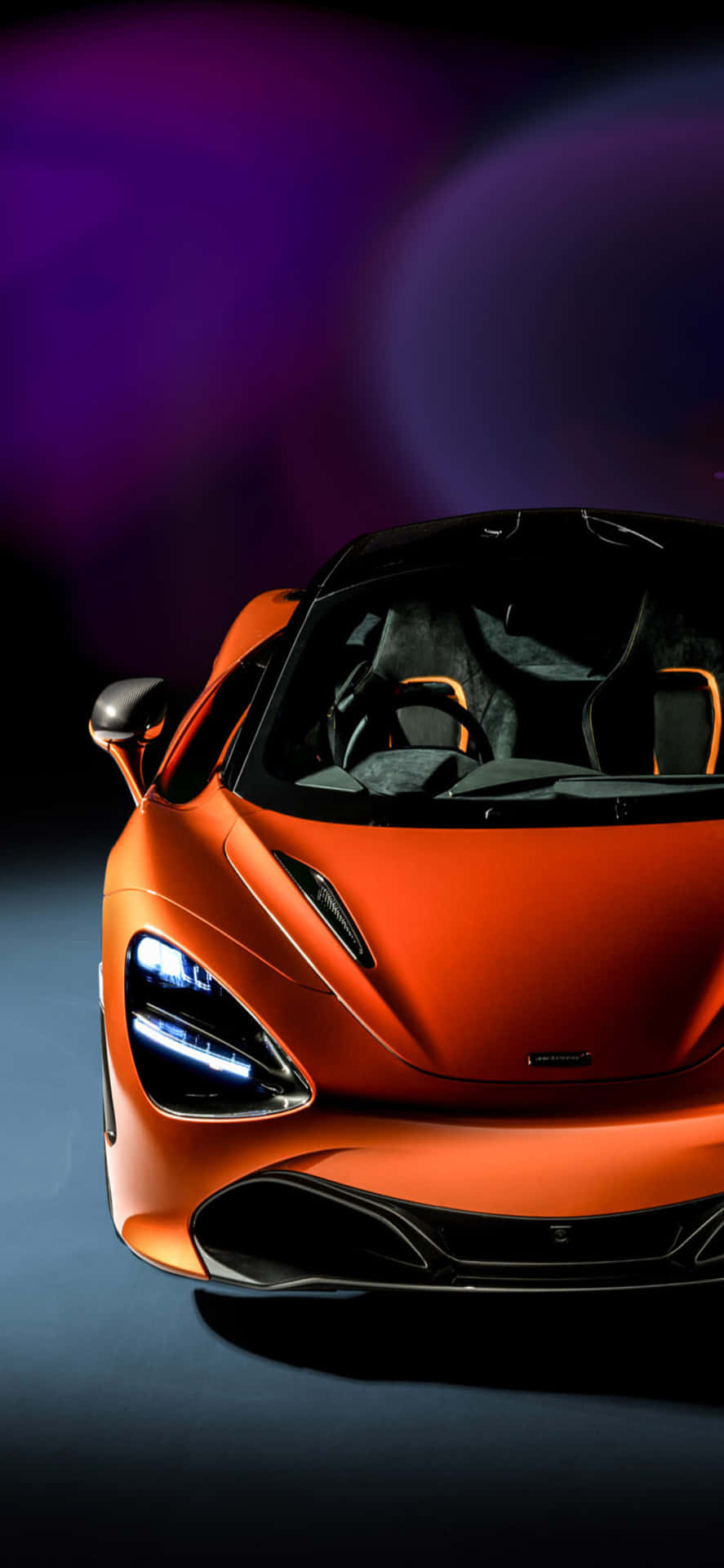 Iphone X Mclaren 720s Orange Sports Car Background