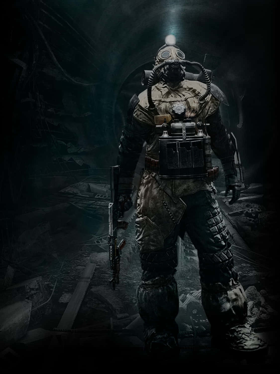 Soldier Inside A Cave Iphone X Metro Last Light Background