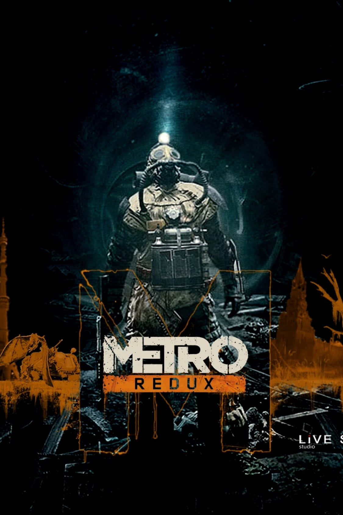 Omslagfotomed Soldat Iphone X Metro Last Light-bakgrund.