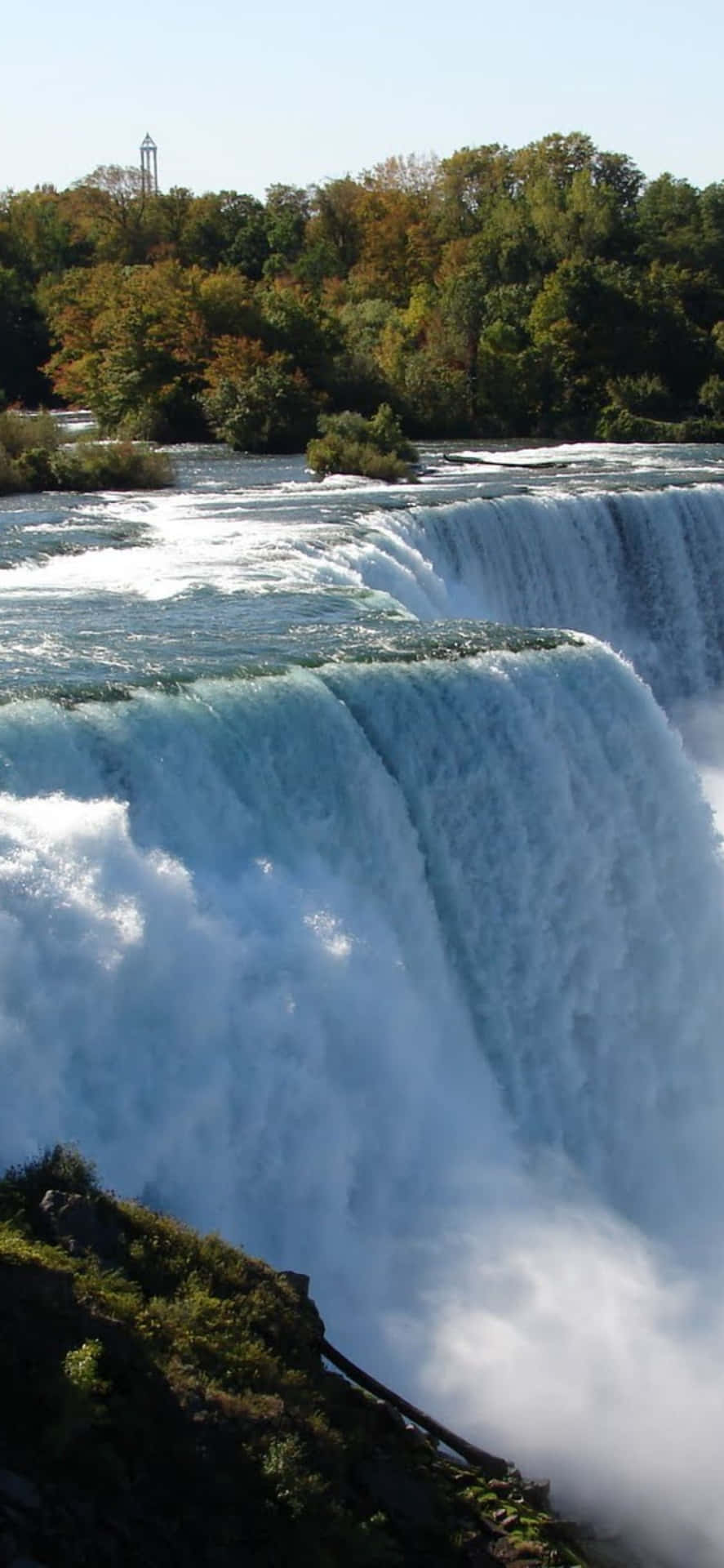 Iphonex Nahaufnahme Hintergrundbild Von Den Niagarafällen.