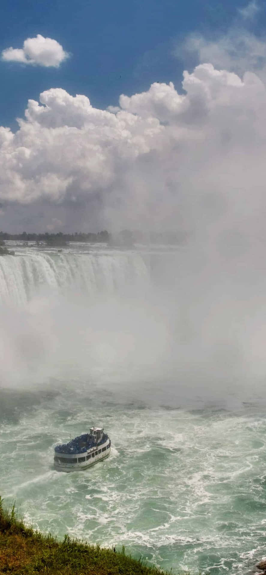 Iphonex Bakgrundsbild Med Ontario Niagarafallen.