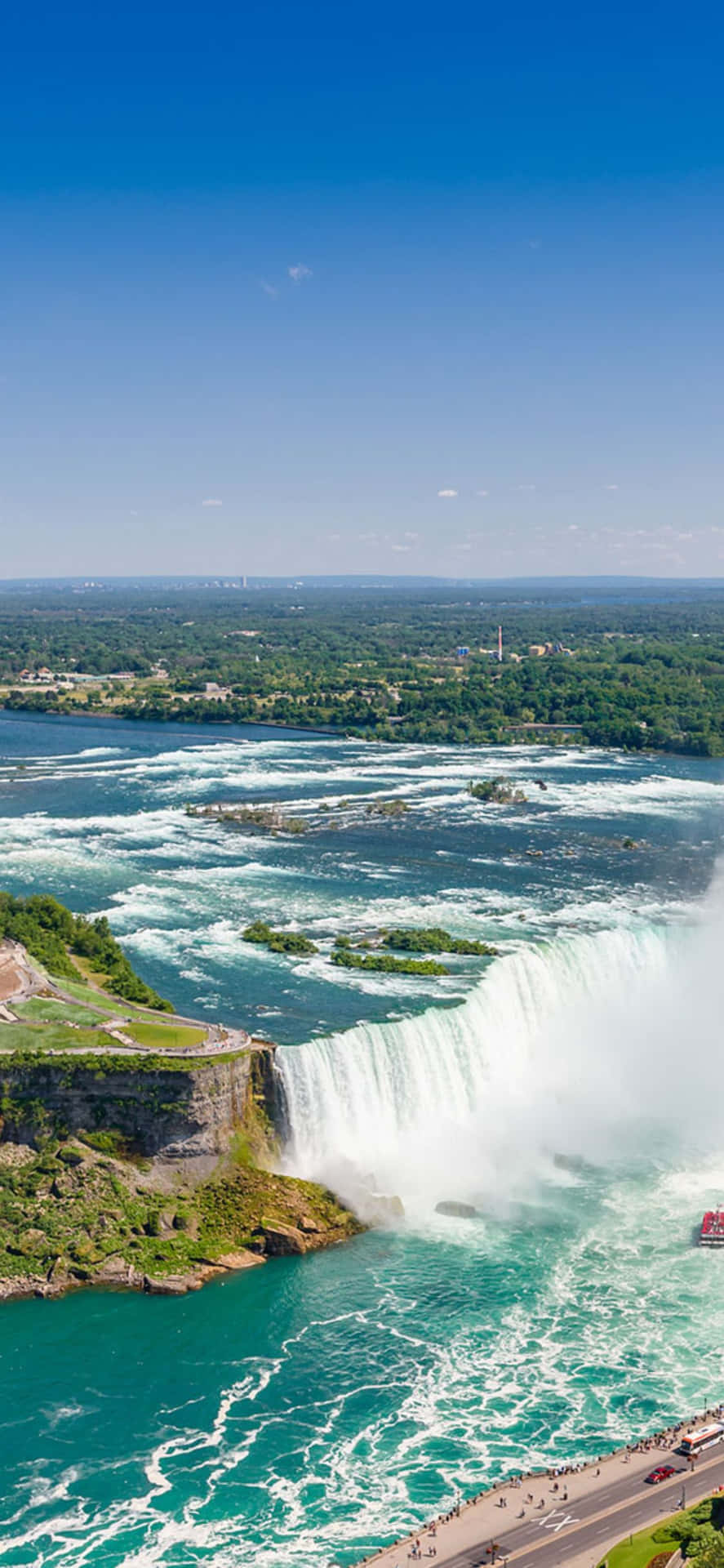 Aerial Shot iPhone X Niagara Falls Background