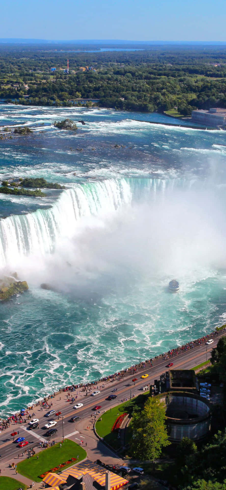 iPhone X Niagara Falls Aerial View Background