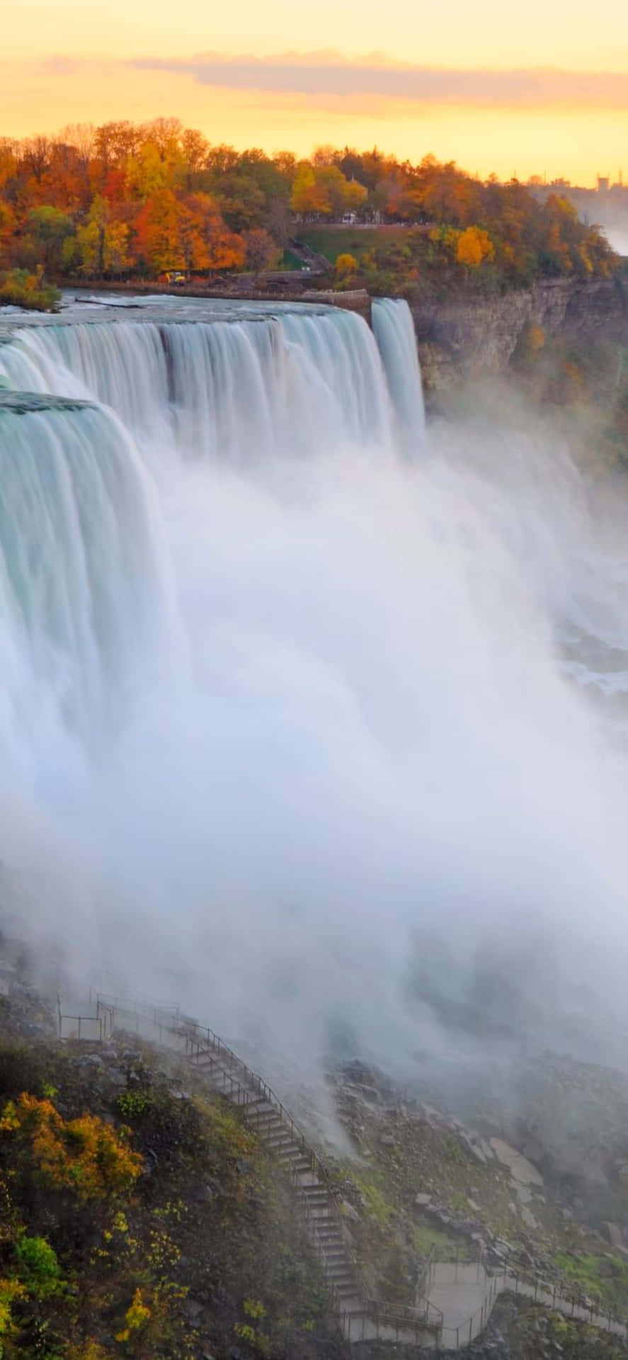 Herbstiphone X Hintergrundbild Mit Dem Motiv Von Niagara Falls