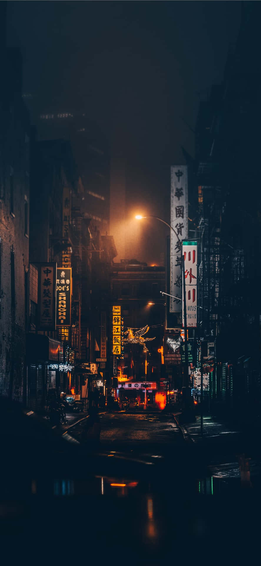 Iphonex Bakgrundsbild För Natten I Chinatown I New York City.