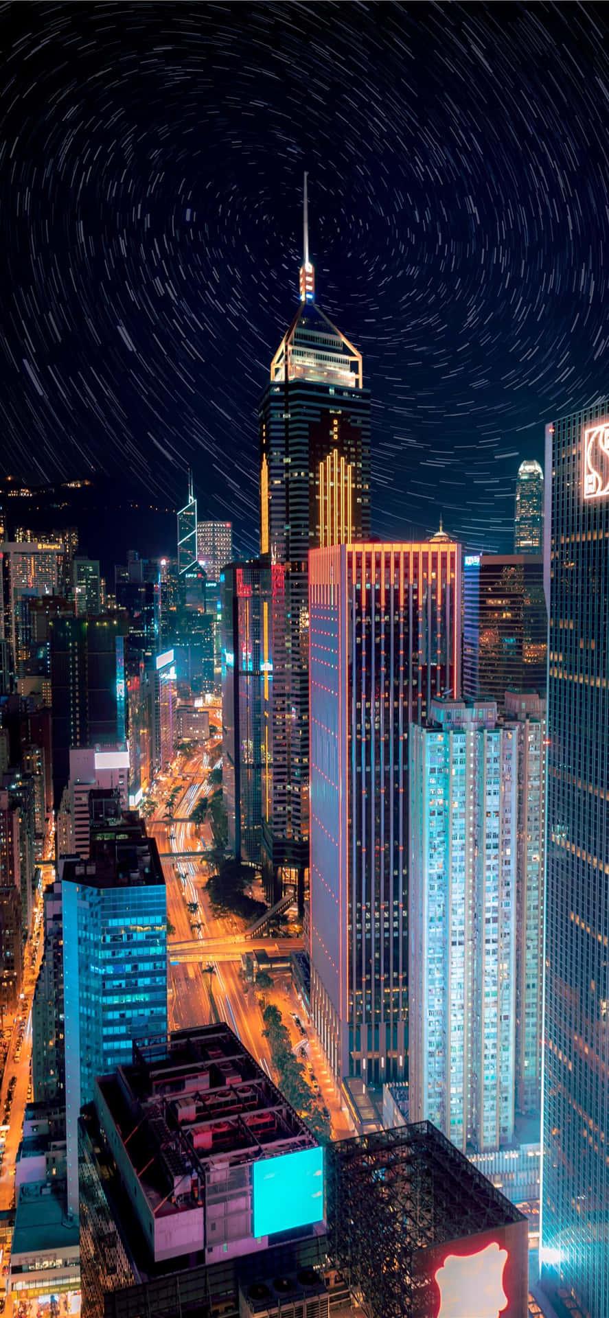 Iphonex Hintergrund Mit Langzeitbelichtung Von New York City