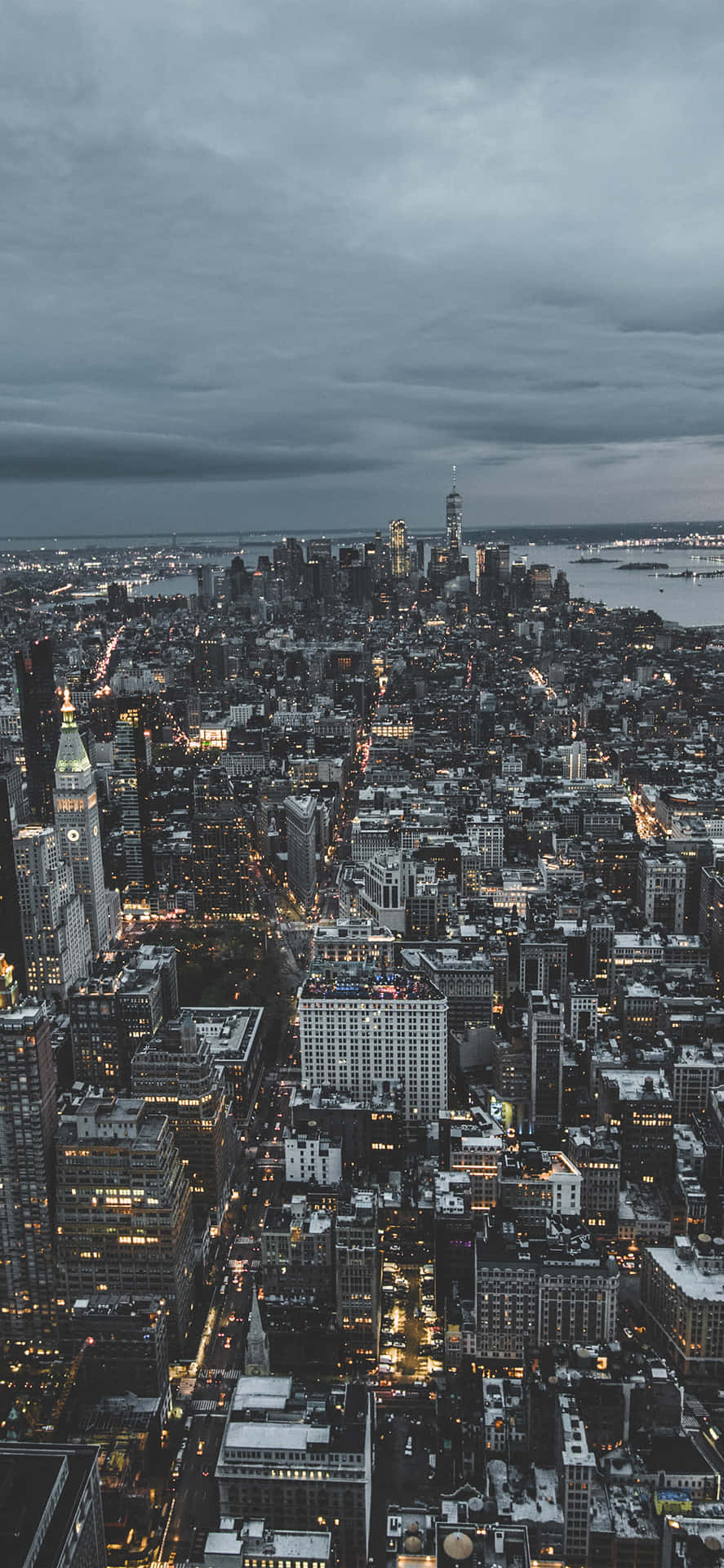 Iphonex New York-grått Filterbakgrundsbild.