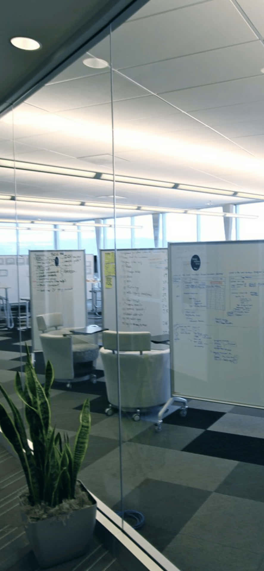 Whiteboard And Chairs iPhone X Office Background