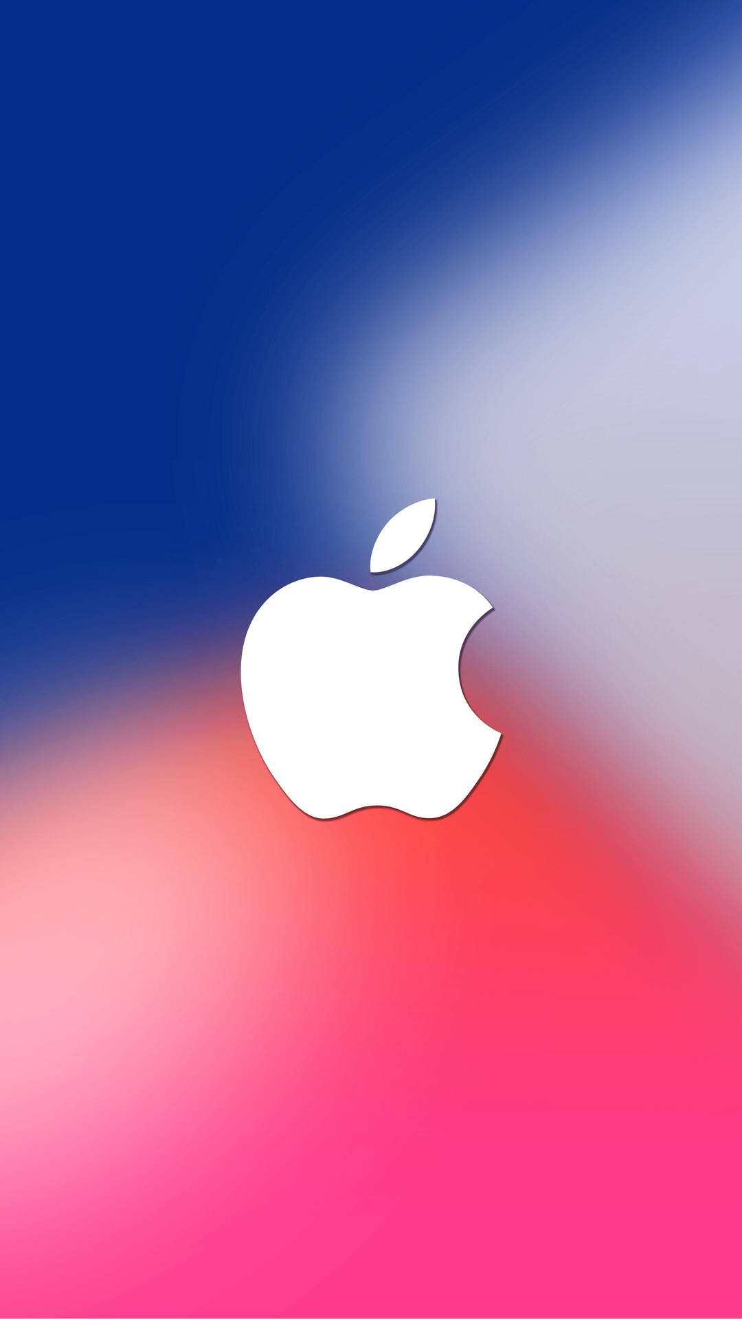 iPhone X Original Apple Logo On Blurred Colors Wallpaper