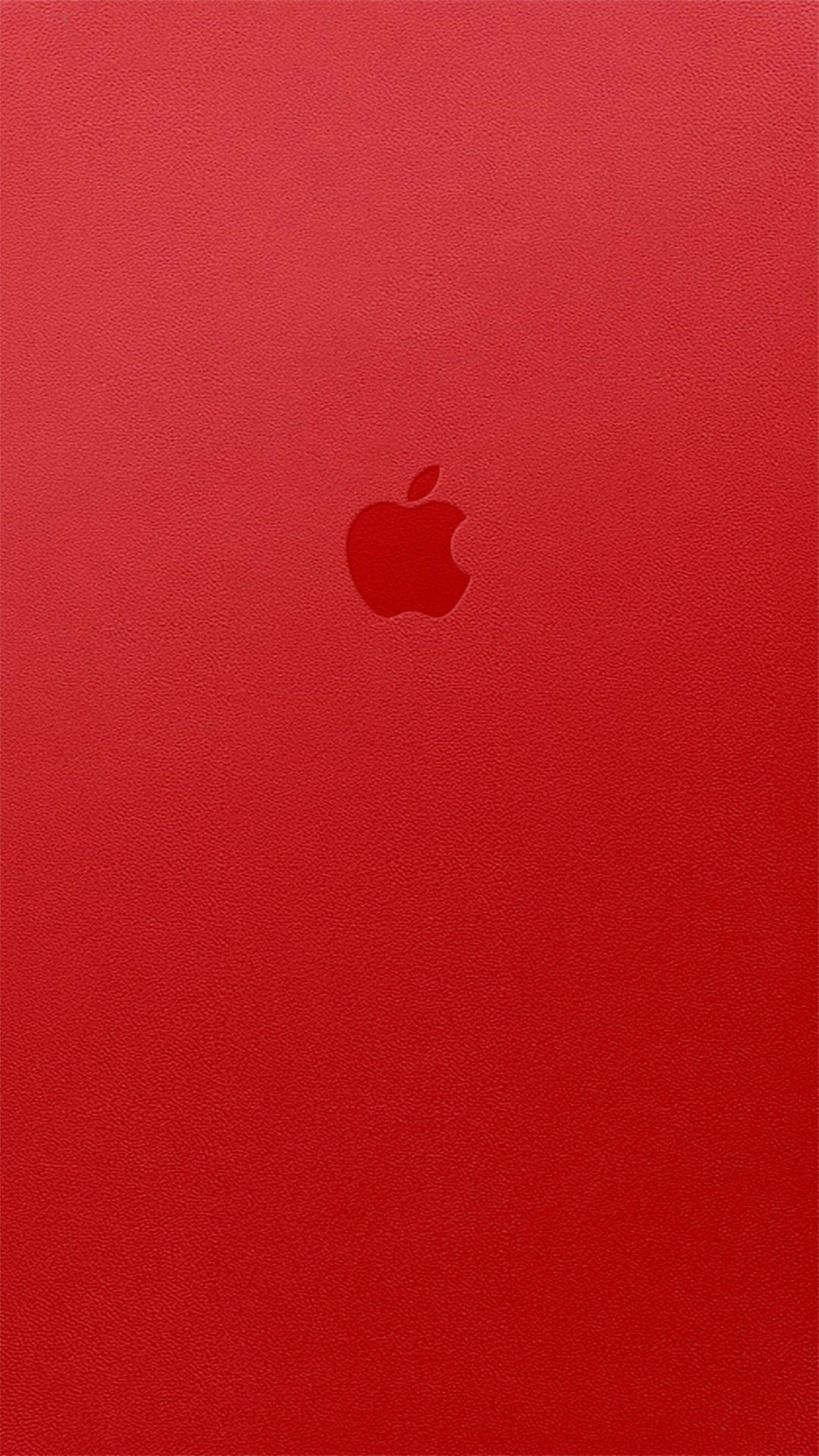 iPhone X Original Apple Logo On Red Wallpaper