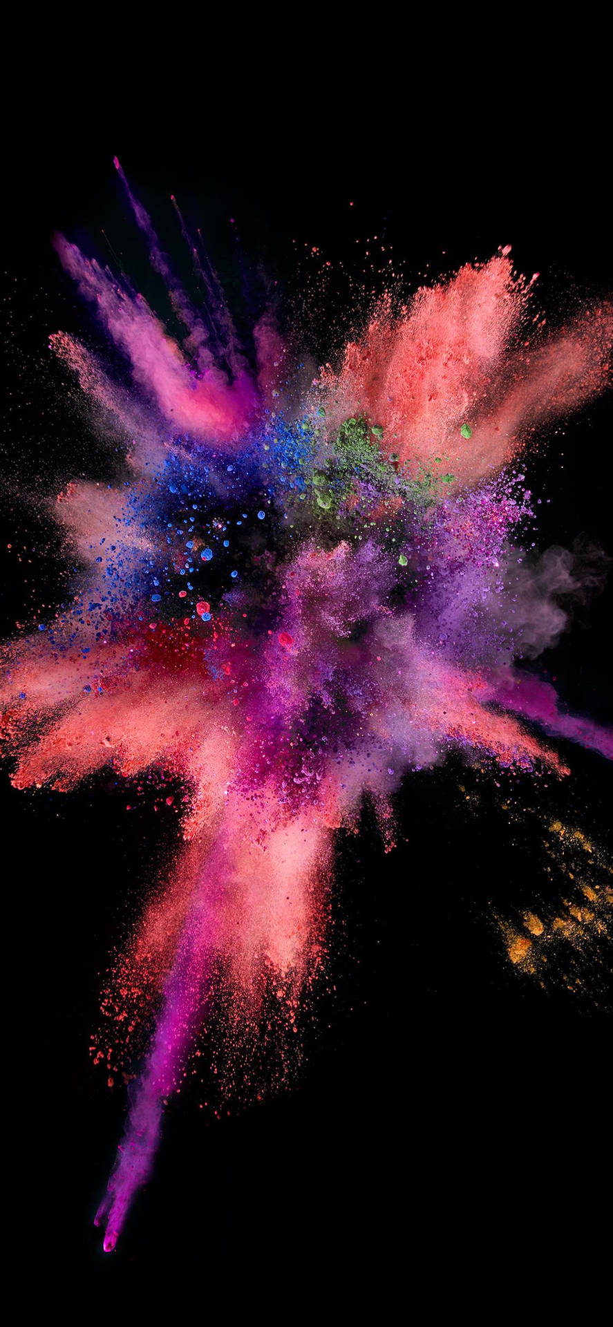 iPhone X Original Colorful Dust Explosion Wallpaper