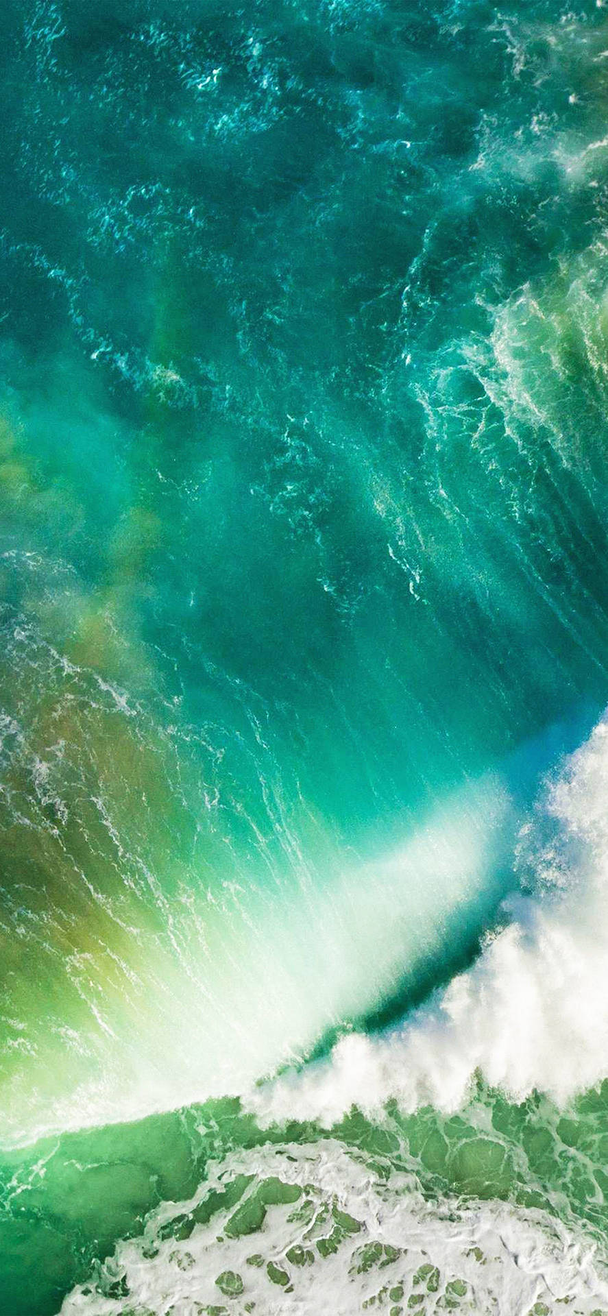 Iphone X Original Waves Aerial View Wallpaper