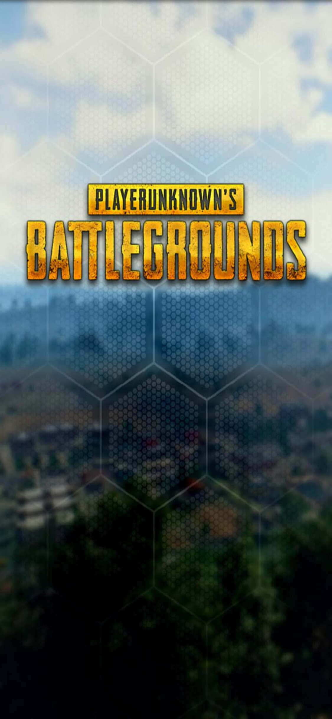 Pubg's Battlegrounds Logo With A City In The Background