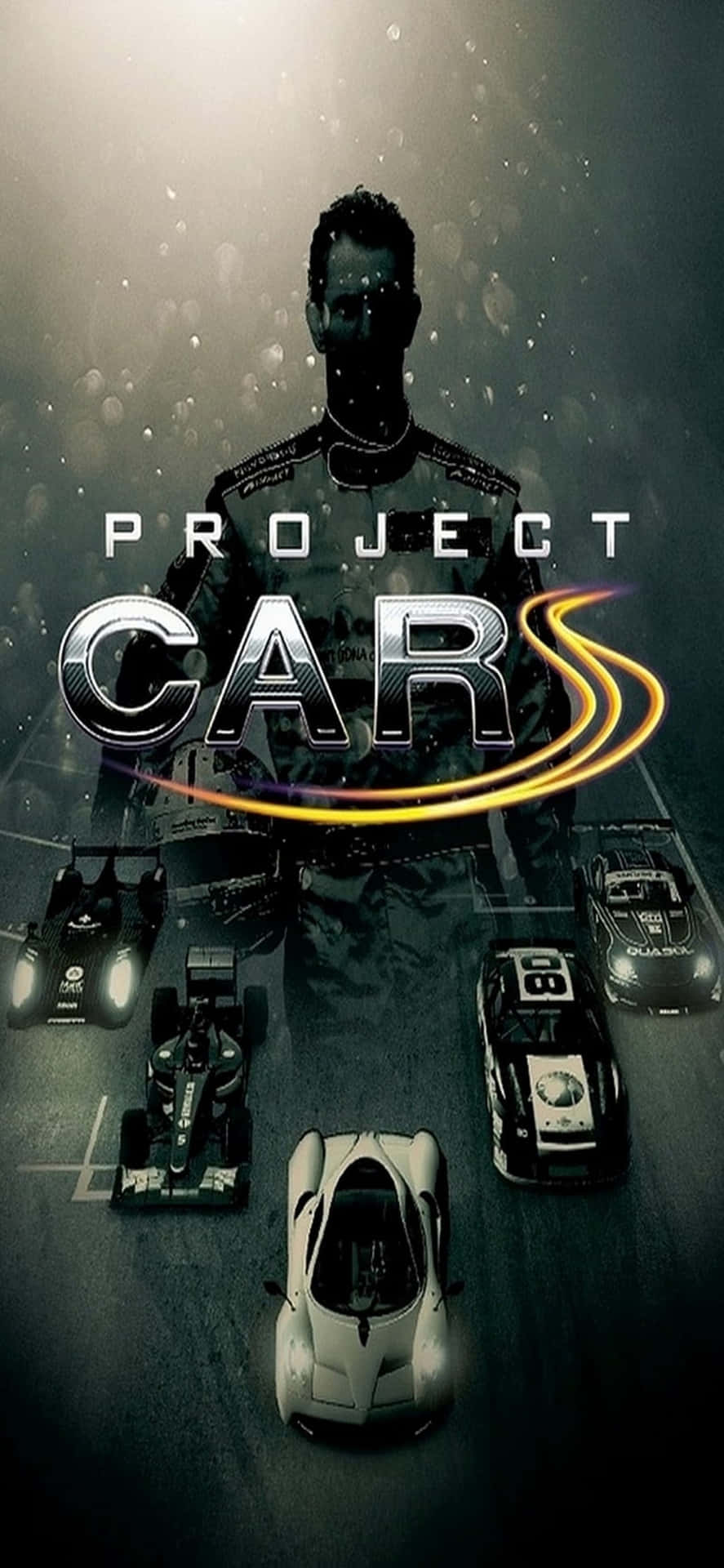 Iphonex Bakgrund Med Project Cars-spel, Titelposter Och Diverse Bilar.
