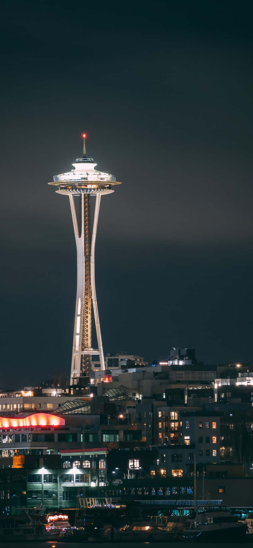 Spektakulärsolnedgång I Seattle Med Iphone X Som Bakgrundsbild.