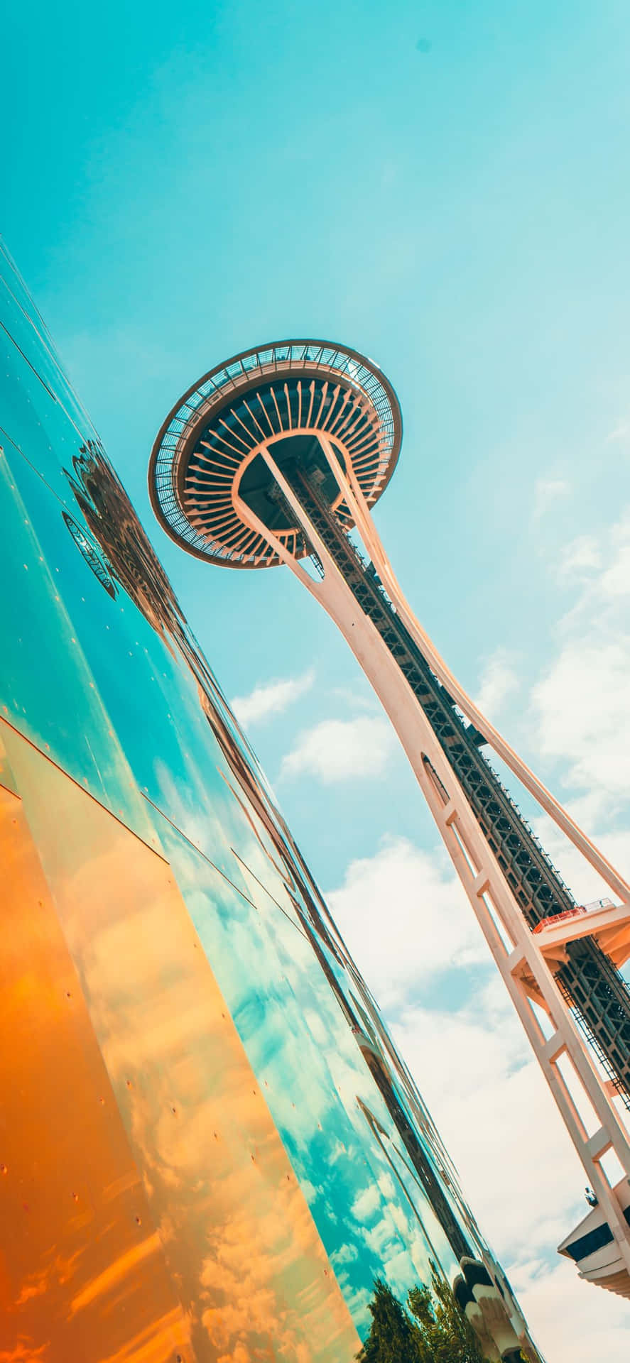 Njutav Den Vackra Utsikten Från Iphone X I Seattle.