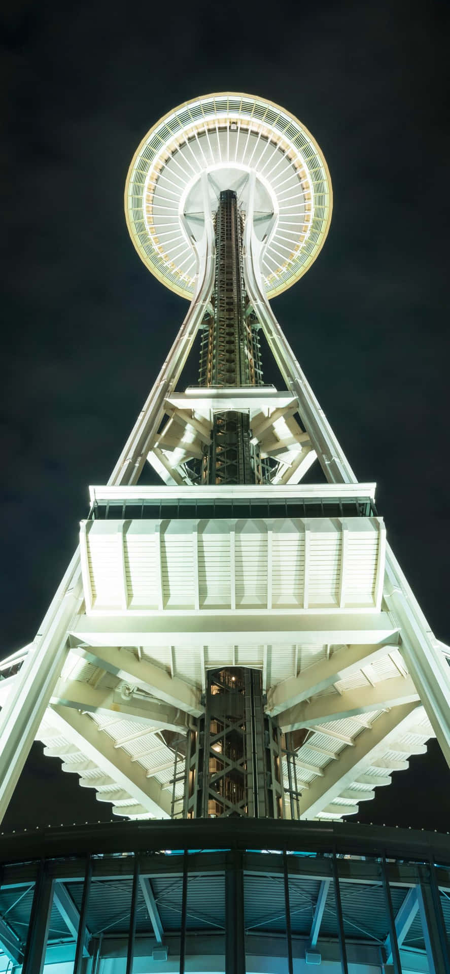 Seattle Skyline Skinne om Natten