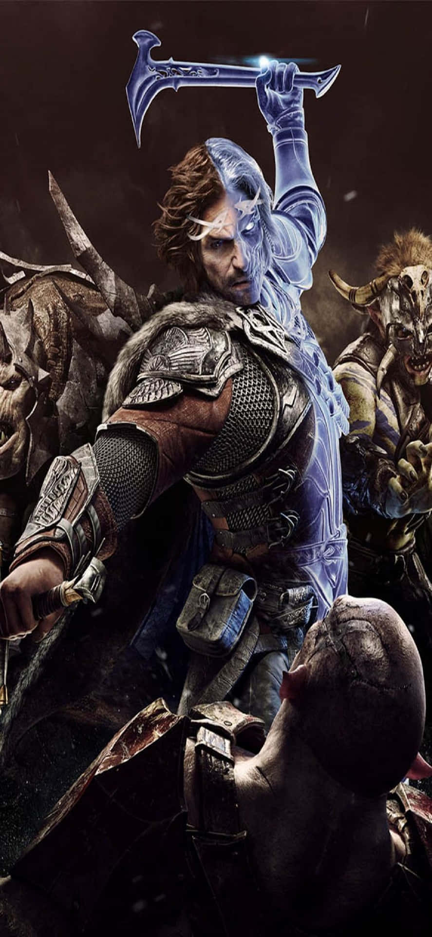 Heraldic Battle in the Shadow of Mordor - iPhone X Background